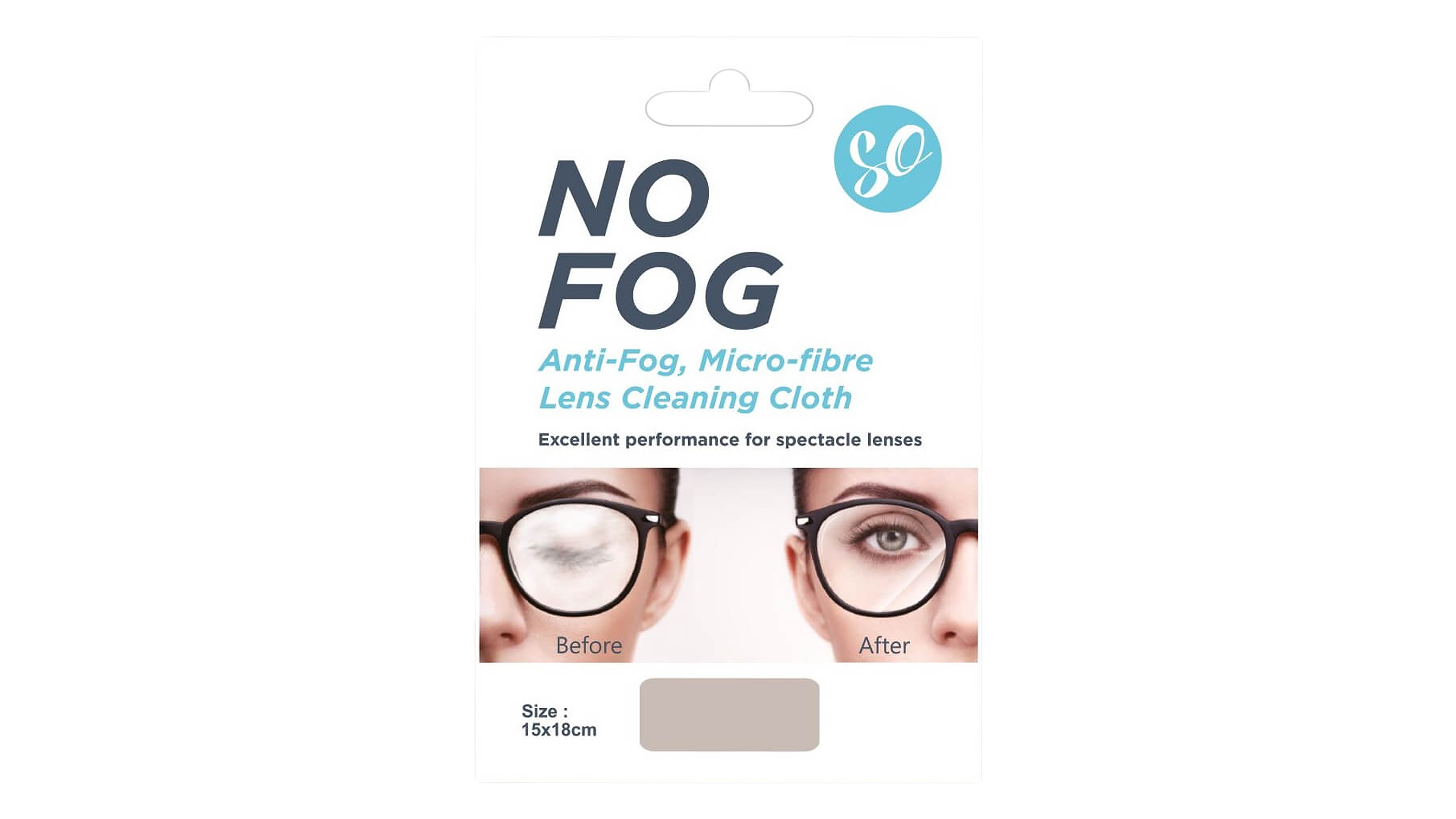Front SO No Fog Microfibre Glasses Cleaning Cloth