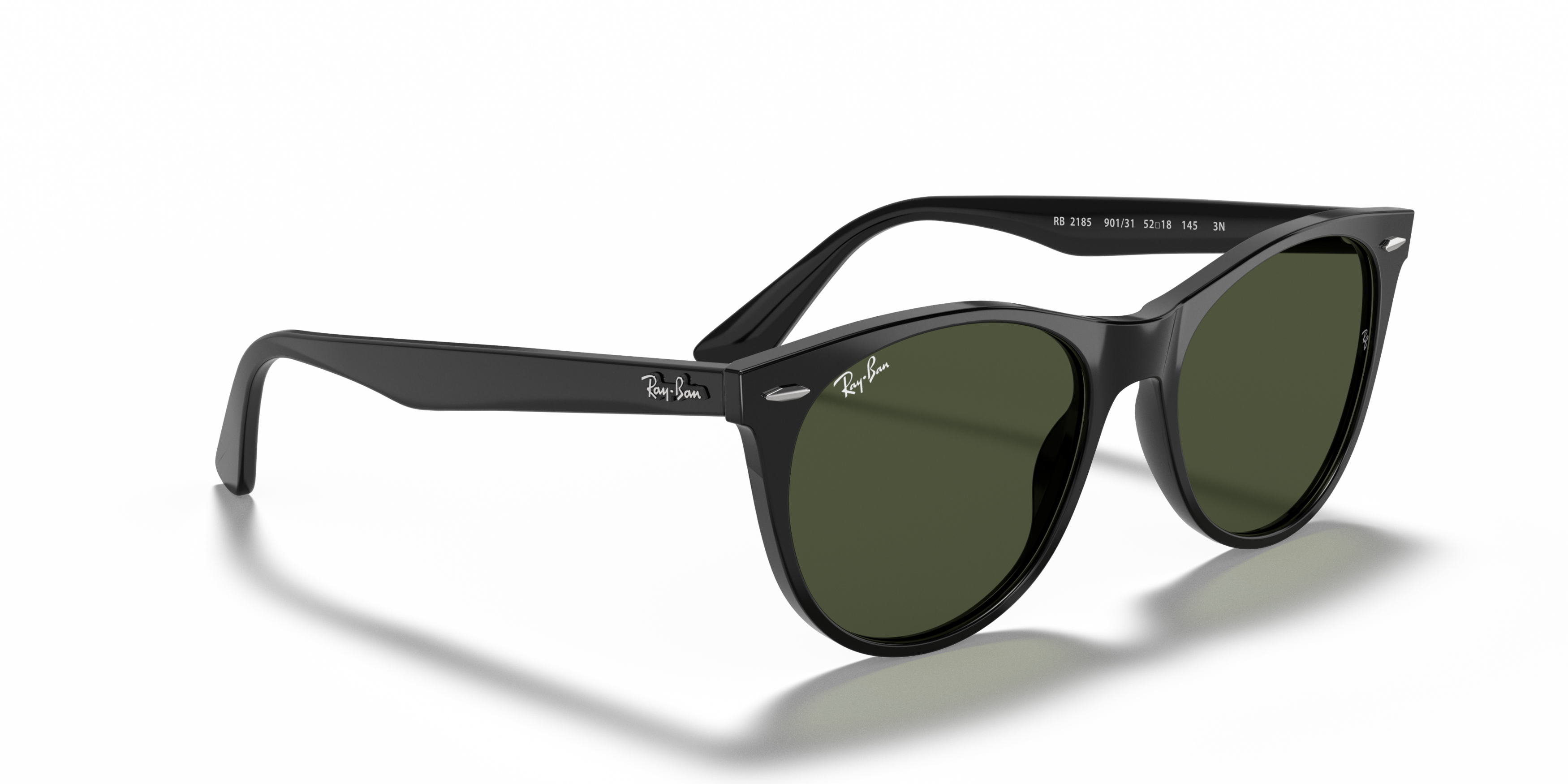 Angle_Right01 Ray-Ban Wayfarer II RB 2185 Sunglasses Green / Black