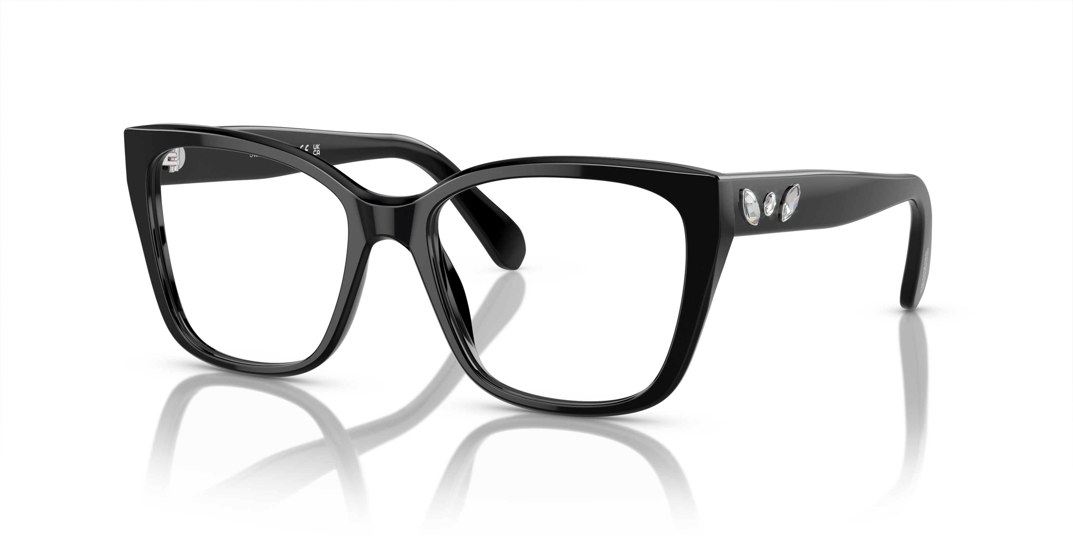 Angle_Left01 Swarovski SK 2008 Glasses Transparent / Black