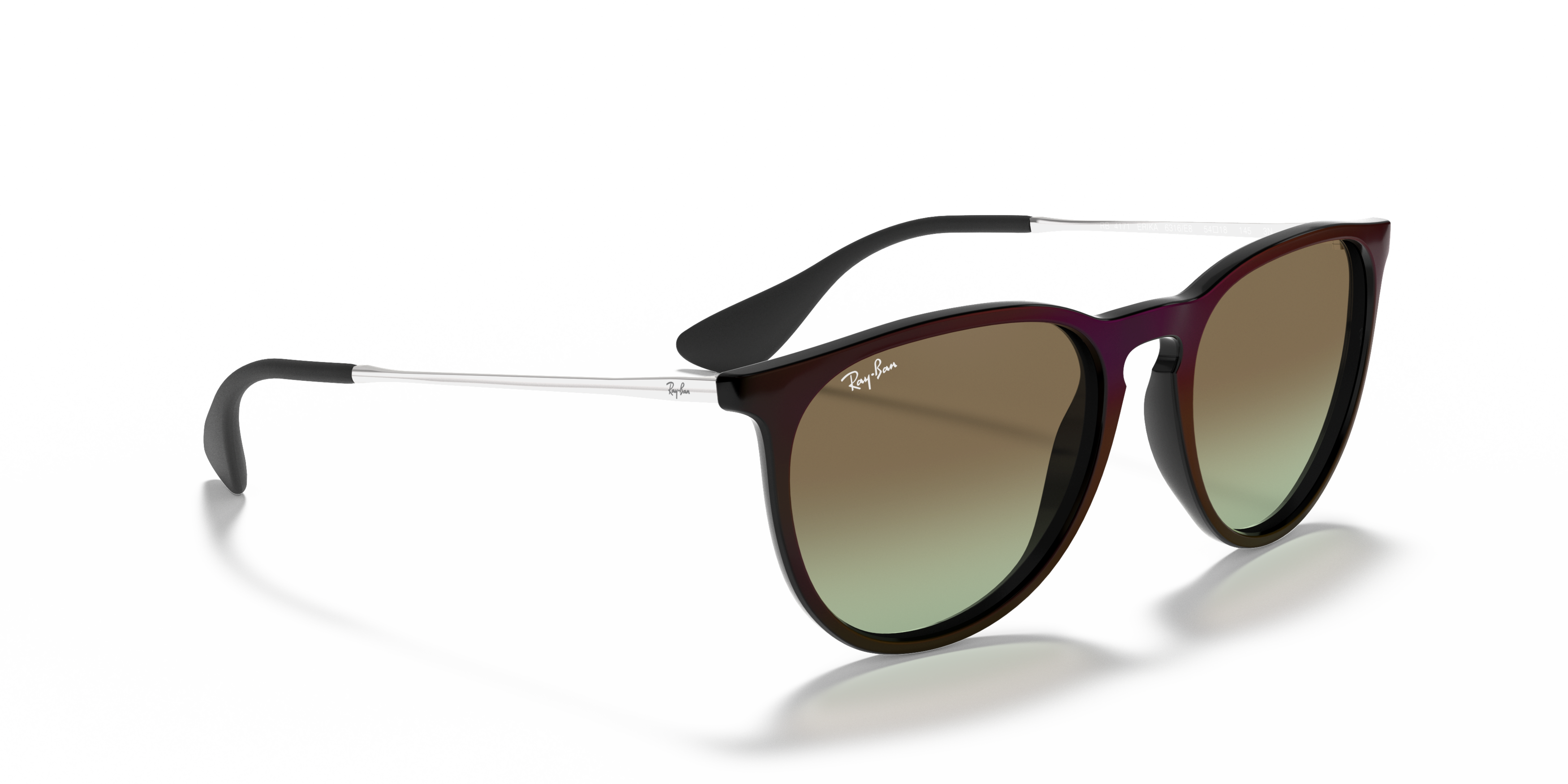 Angle_Right01 Ray-Ban Erika RB 4171 Sunglasses Grey / Black