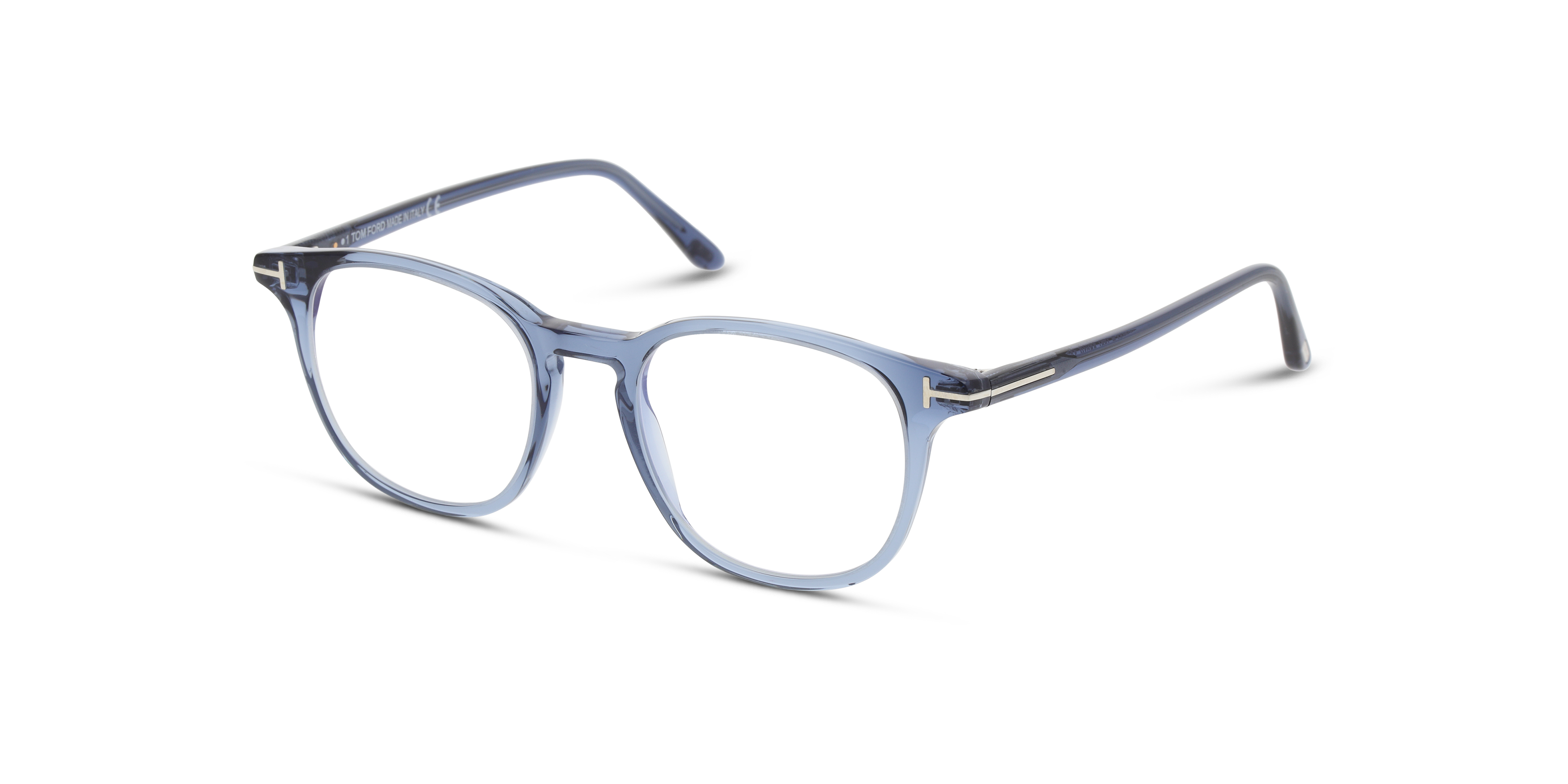 Angle_Left01 Tom Ford FT 5832-B Glasses Transparent / Transparent, Blue