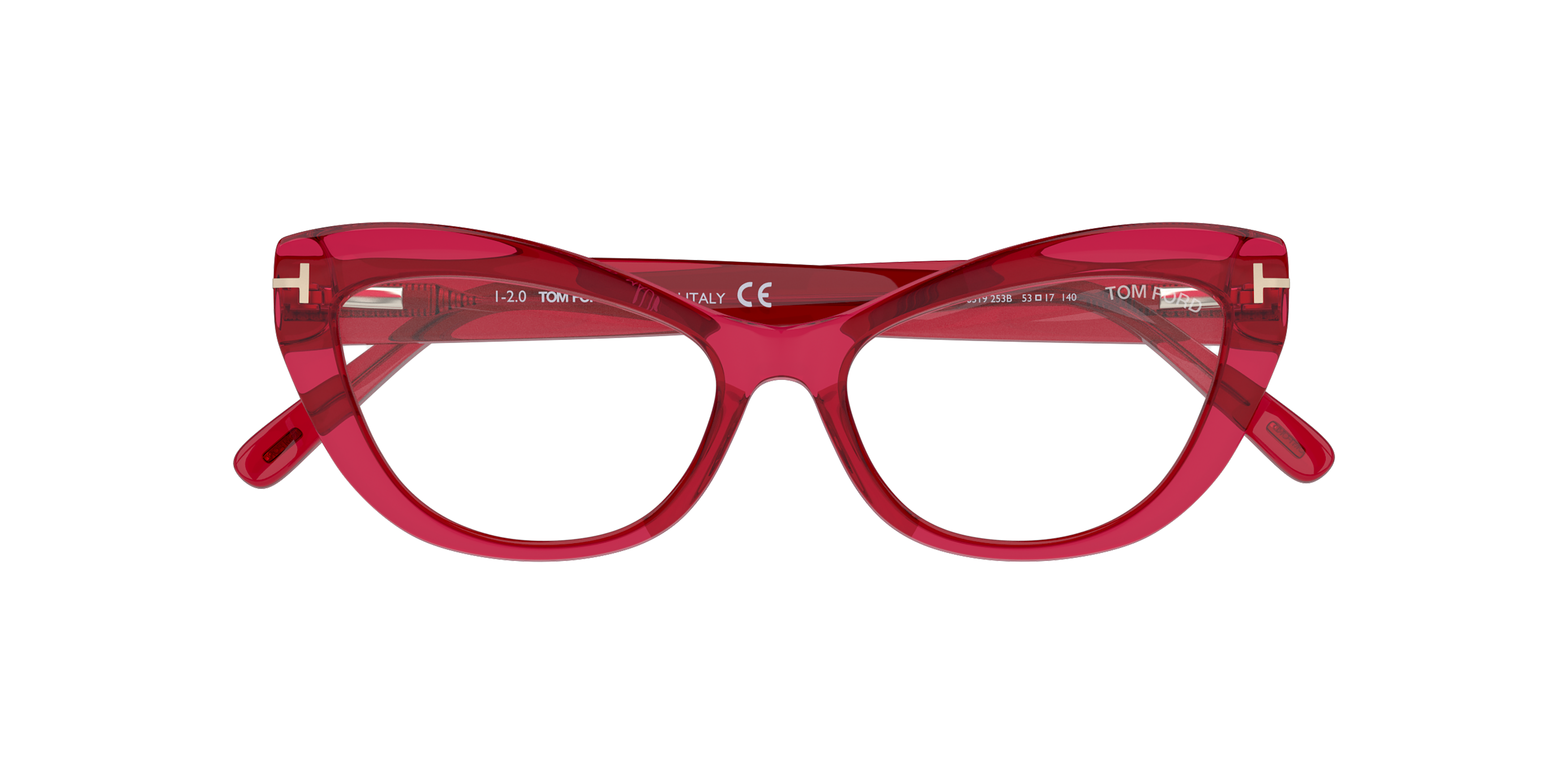 Folded Tom Ford FT 5765-B (077) Glasses Transparent / Pink