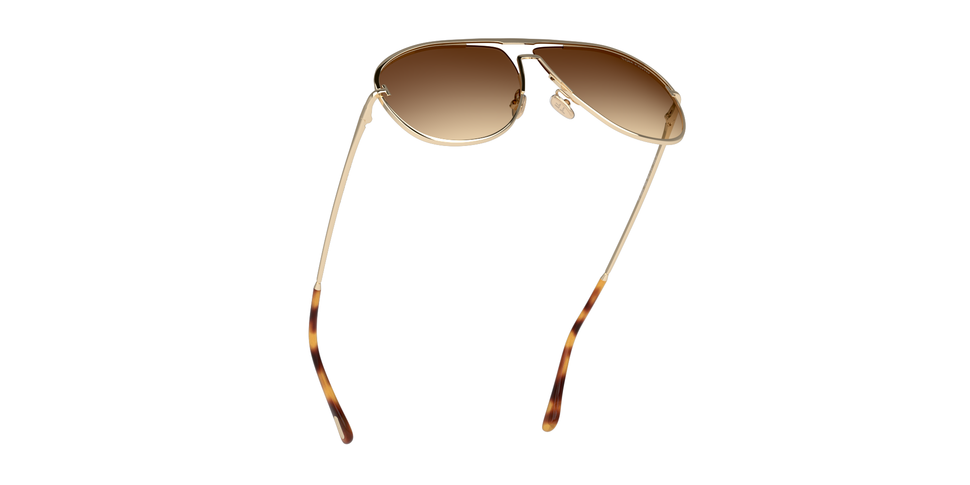 Bottom_Up Tom Ford Theo FT0924 (28F) Sunglasses Brown / Gold