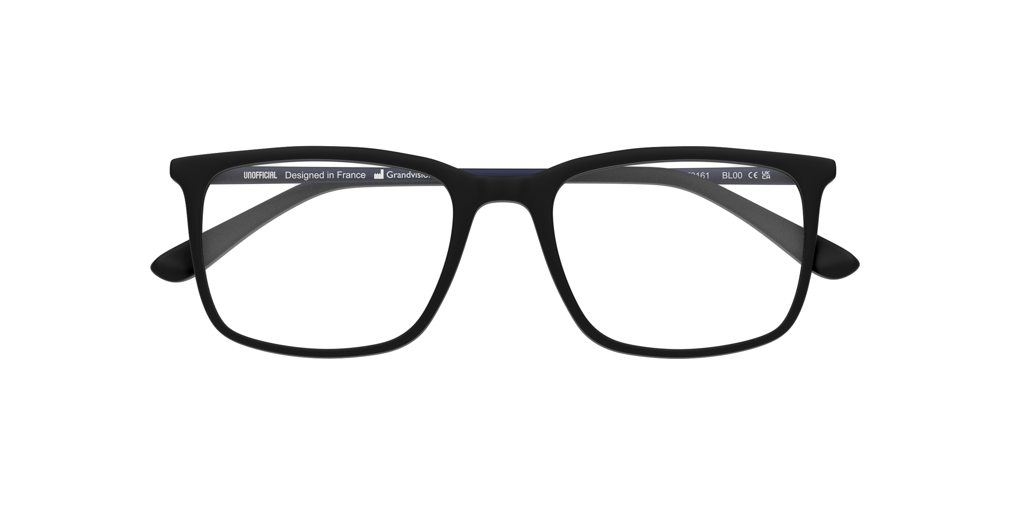 Folded Unofficial UN OT0161 (BL00) Children's Glasses Transparent / Black