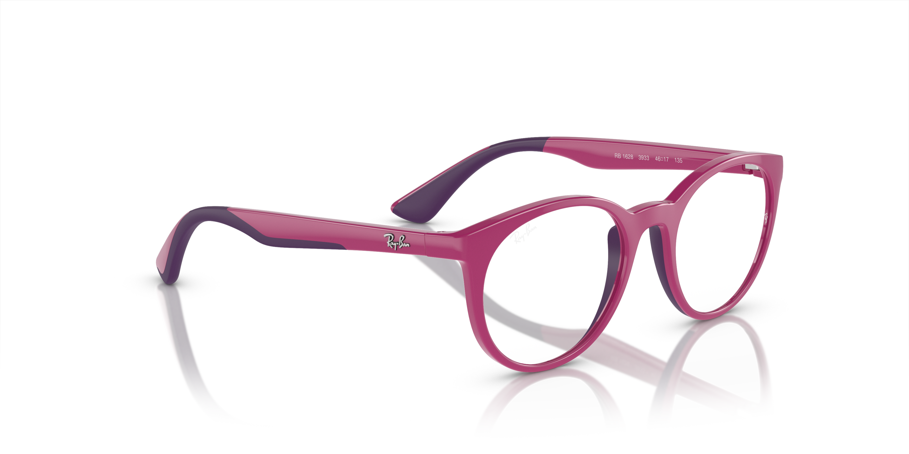 Angle_Right01 Ray-Ban RY 1628 Children's Glasses Transparent / Pink