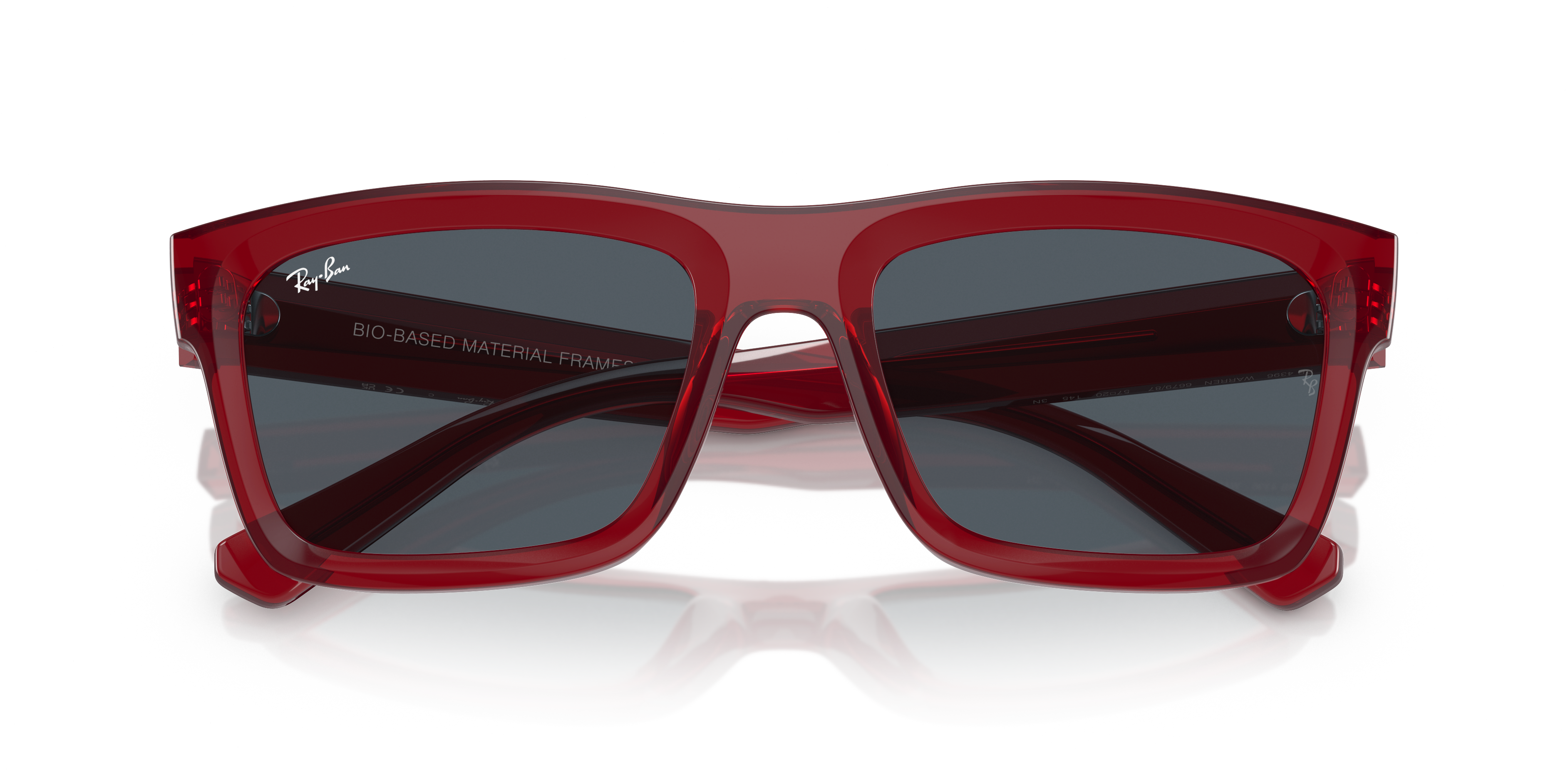 Folded Ray-Ban RB4396 667987 Grigio / Rosso