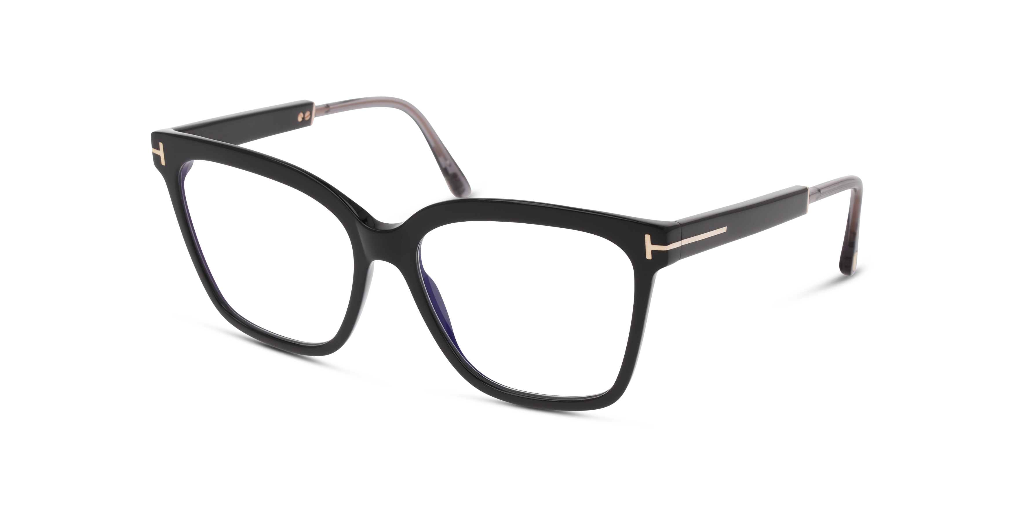 Angle_Left01 Tom Ford FT 5892-B Glasses Transparent / Black