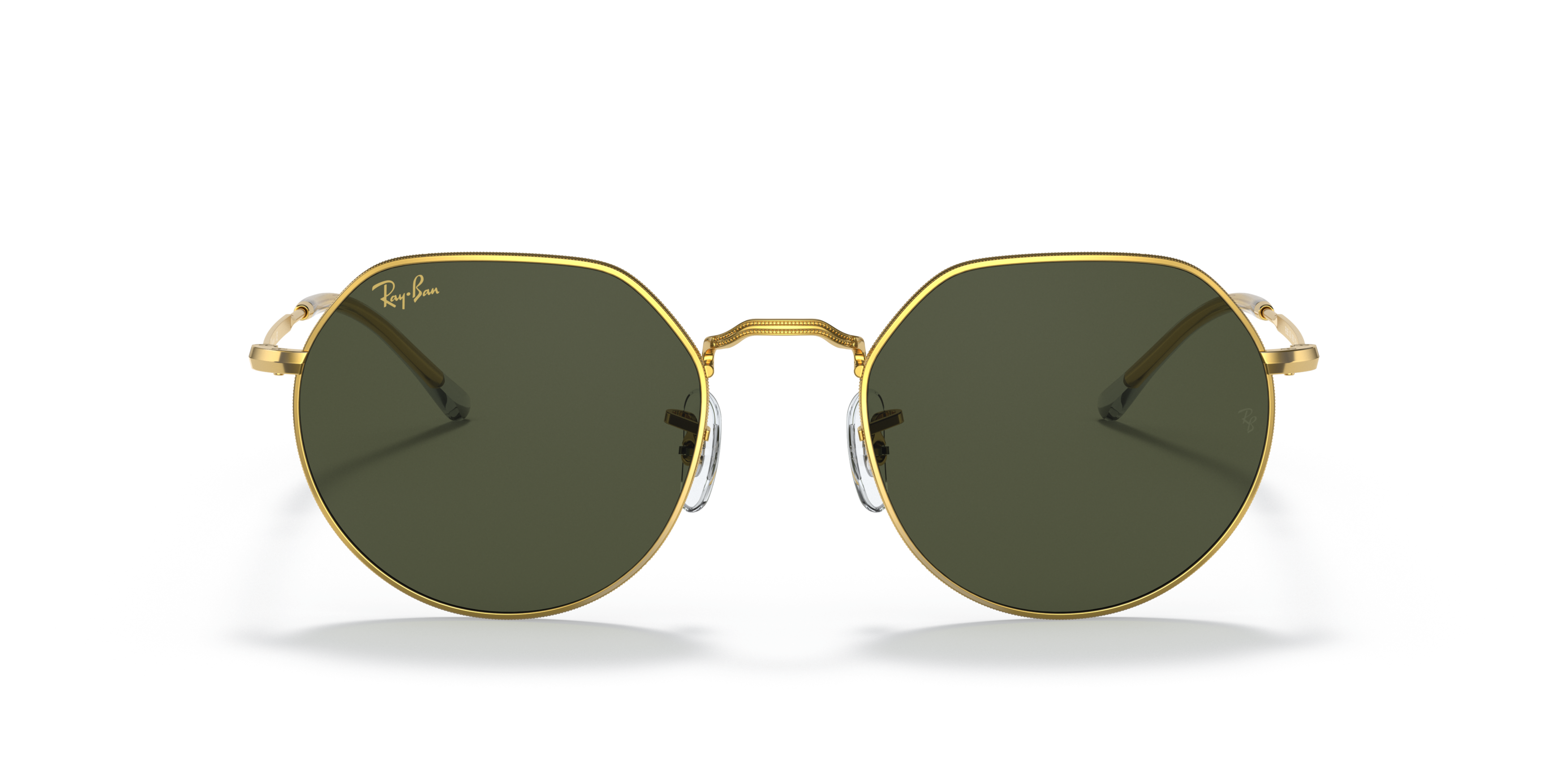Front Ray-Ban Jack RB 3565 Sunglasses Green / Gold