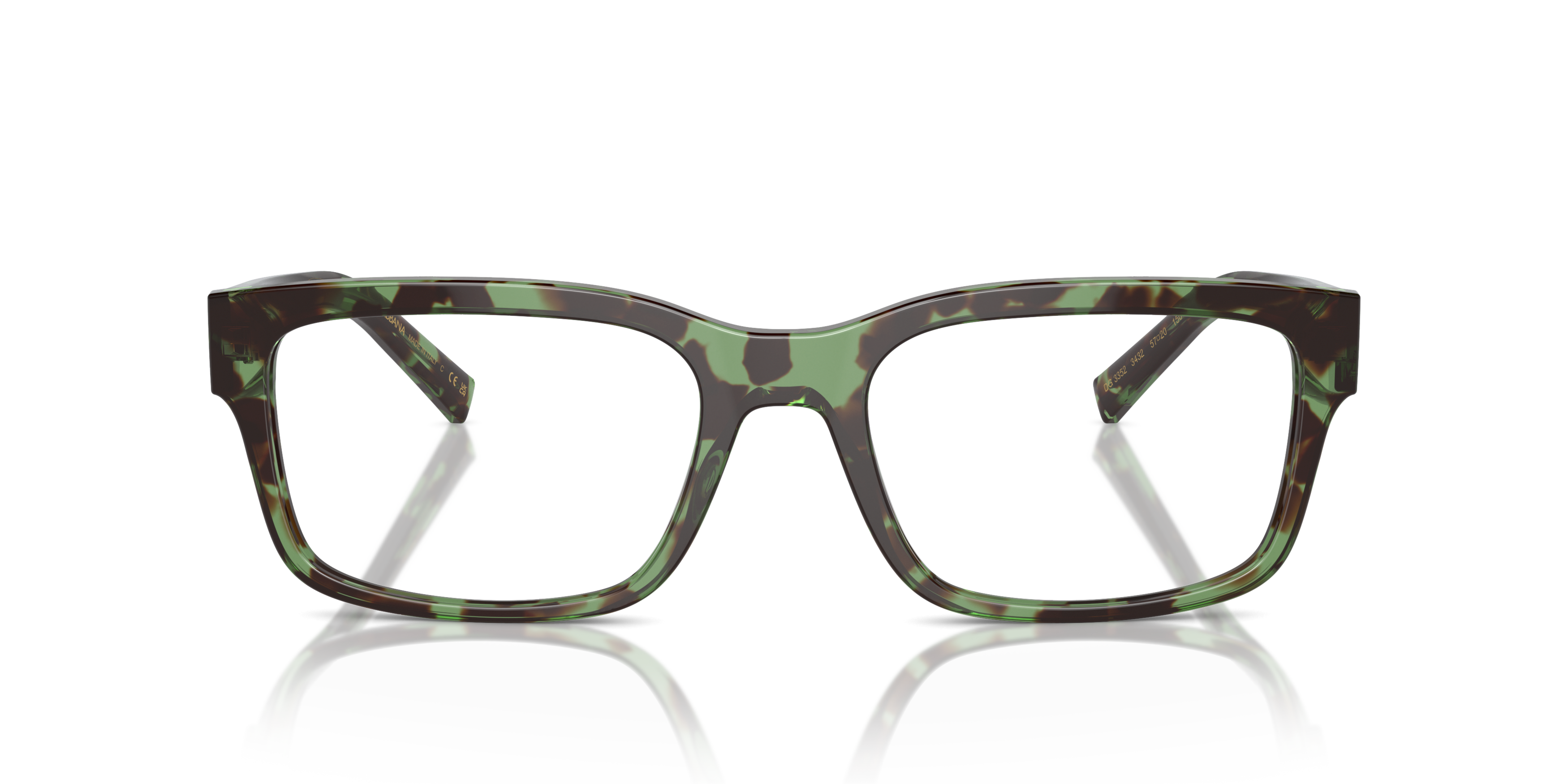 Front Dolce & Gabbana DG 3352 Glasses Transparent / Black