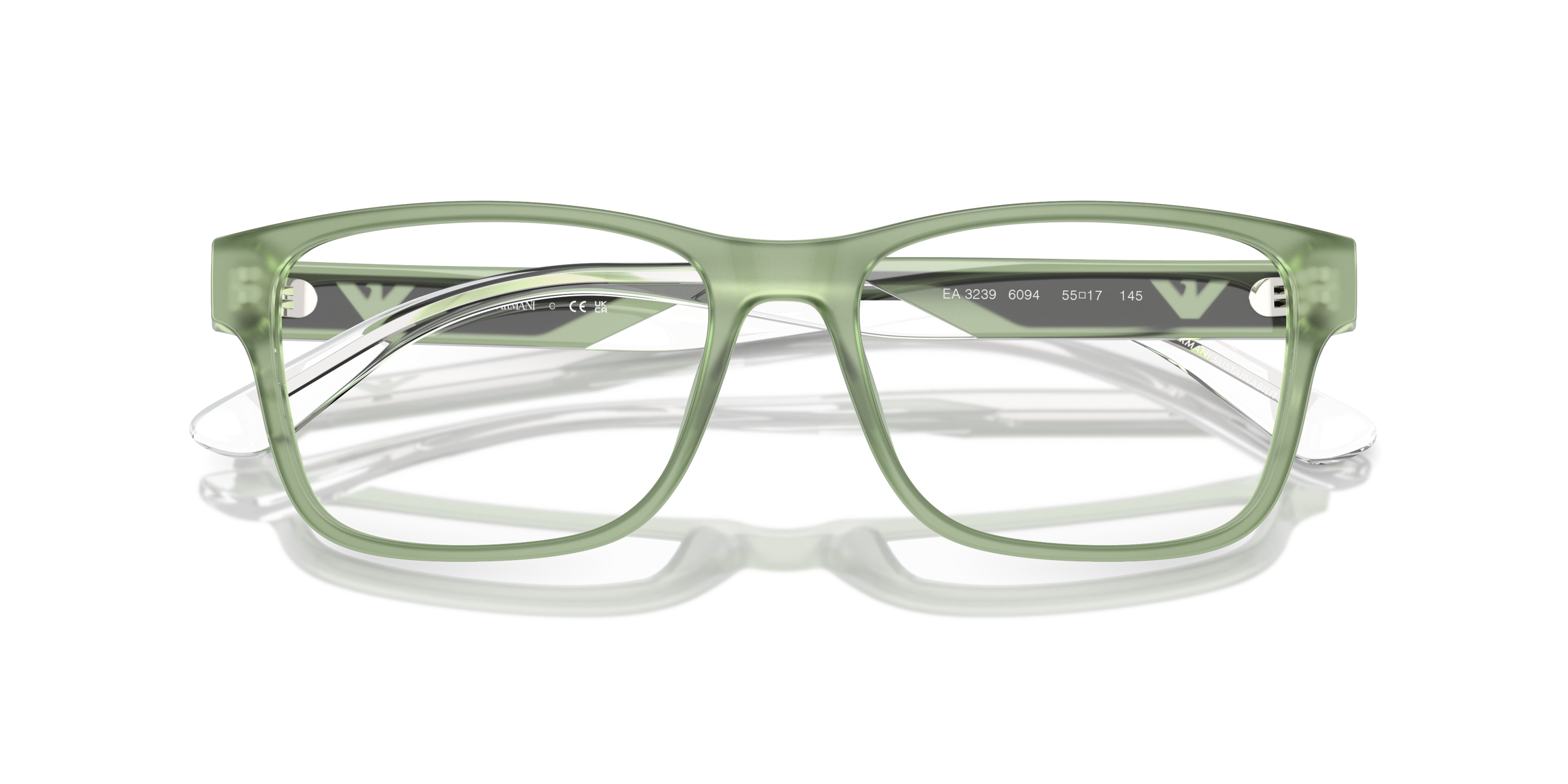 Folded Emporio Armani EA 3239 Glasses Transparent / Black