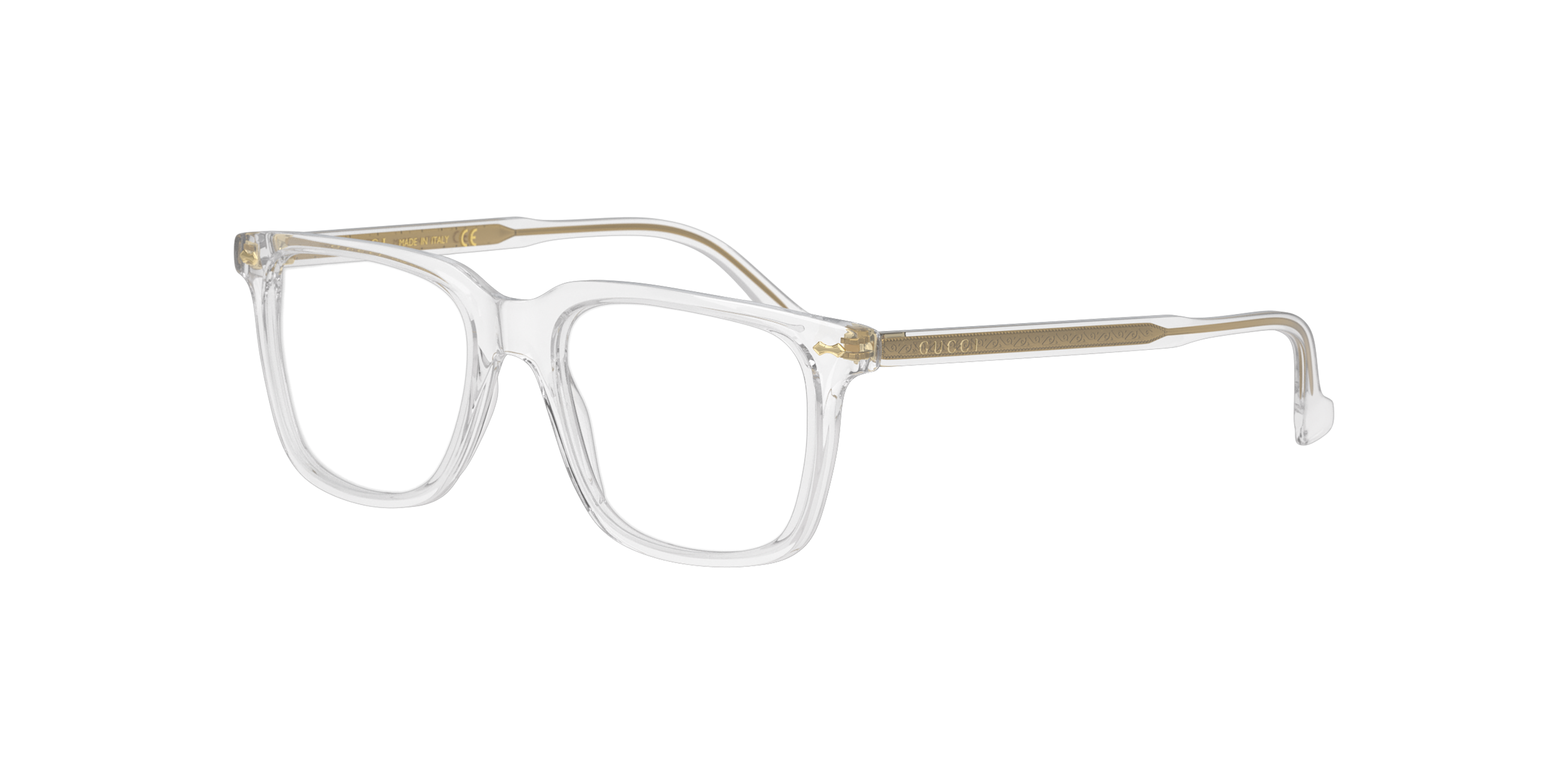 Angle_Left01 Gucci GG 0737O Glasses Transparent / Transparent, Grey