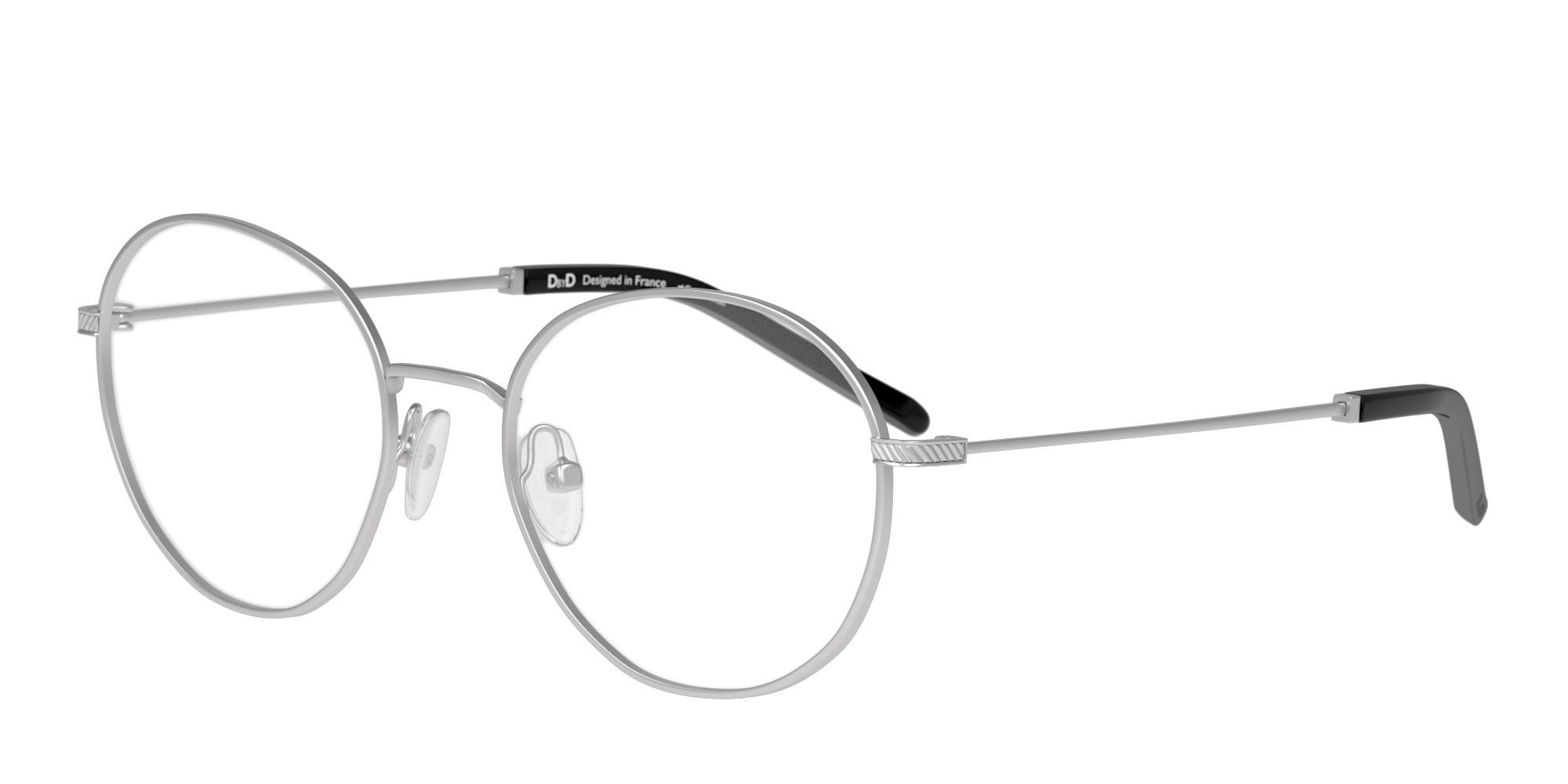 Angle_Left01 DbyD Titanium DB OM9028 Glasses Transparent / Grey