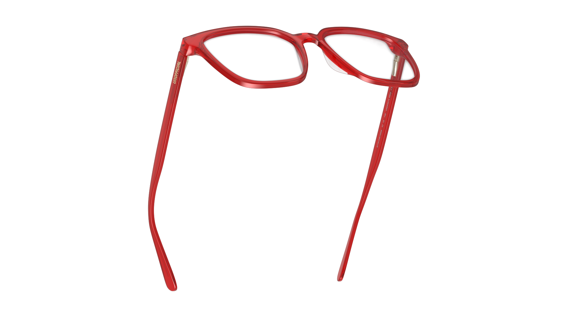 Bottom_Up Unofficial UNOF0314 (RR00) Glasses Transparent / Red