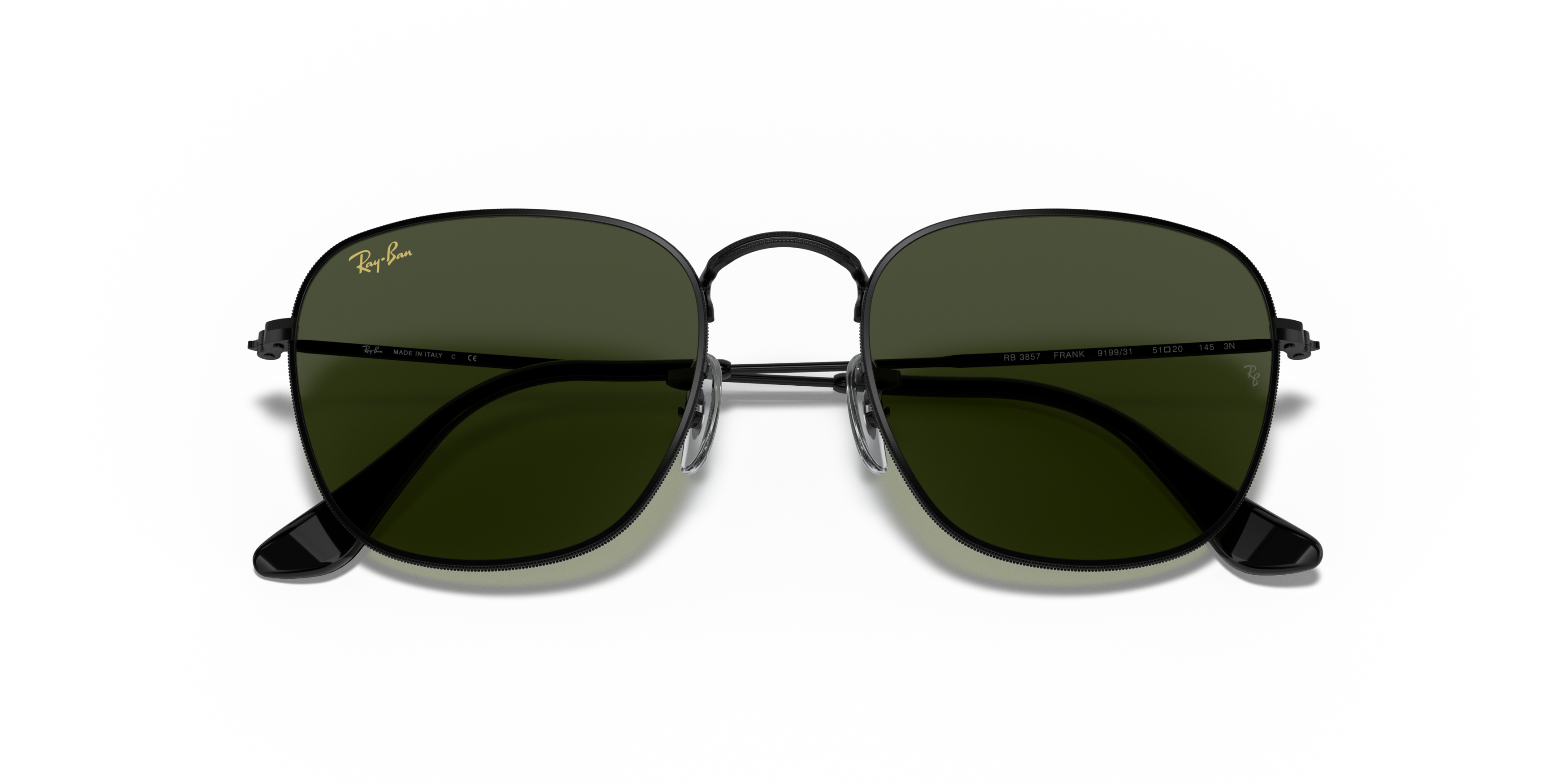 Folded Ray-Ban Frank RB 3857 (919931) Sunglasses Green / Black
