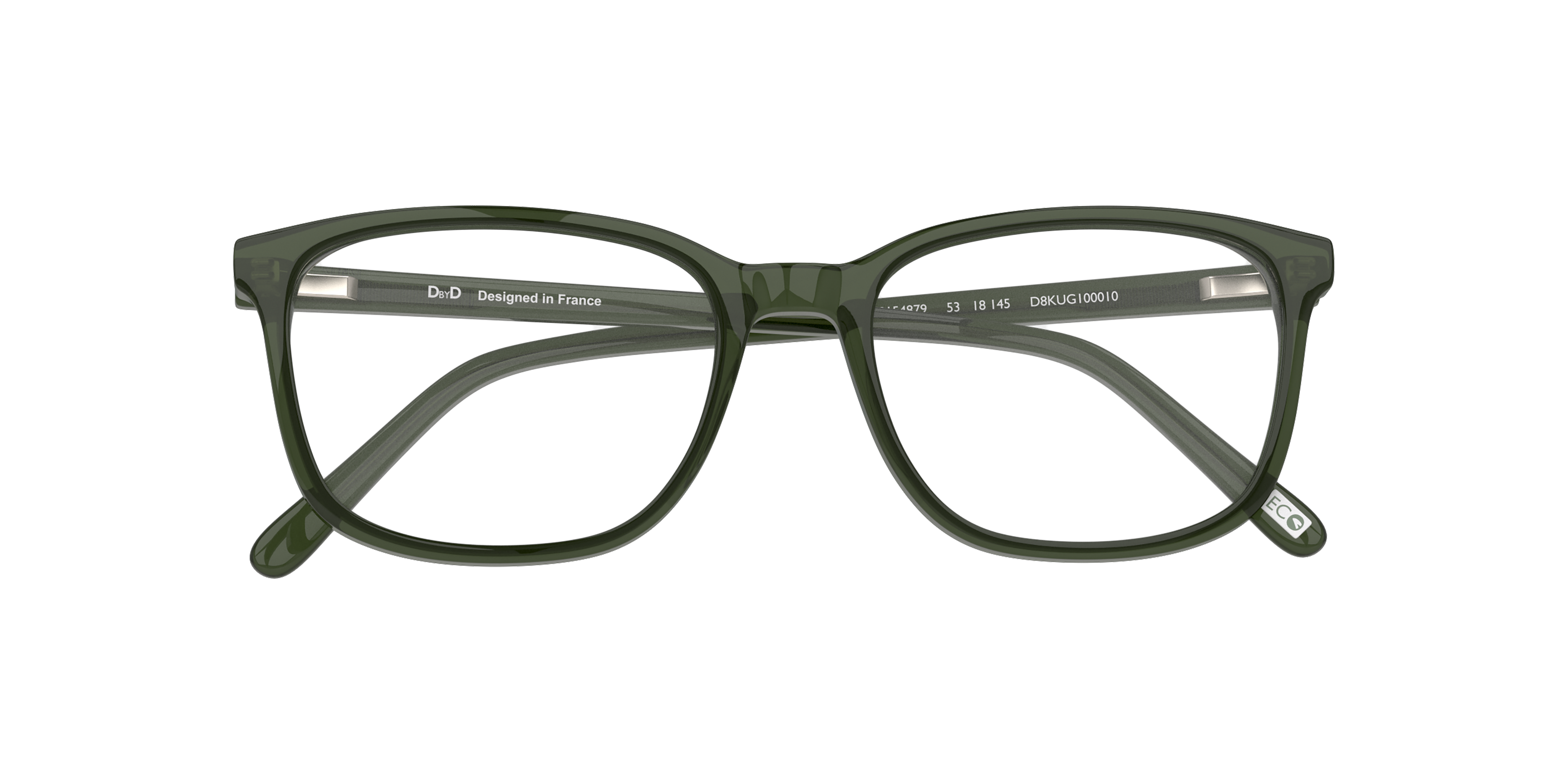 Folded DbyD Essentials DB KU01 Glasses Transparent / Green