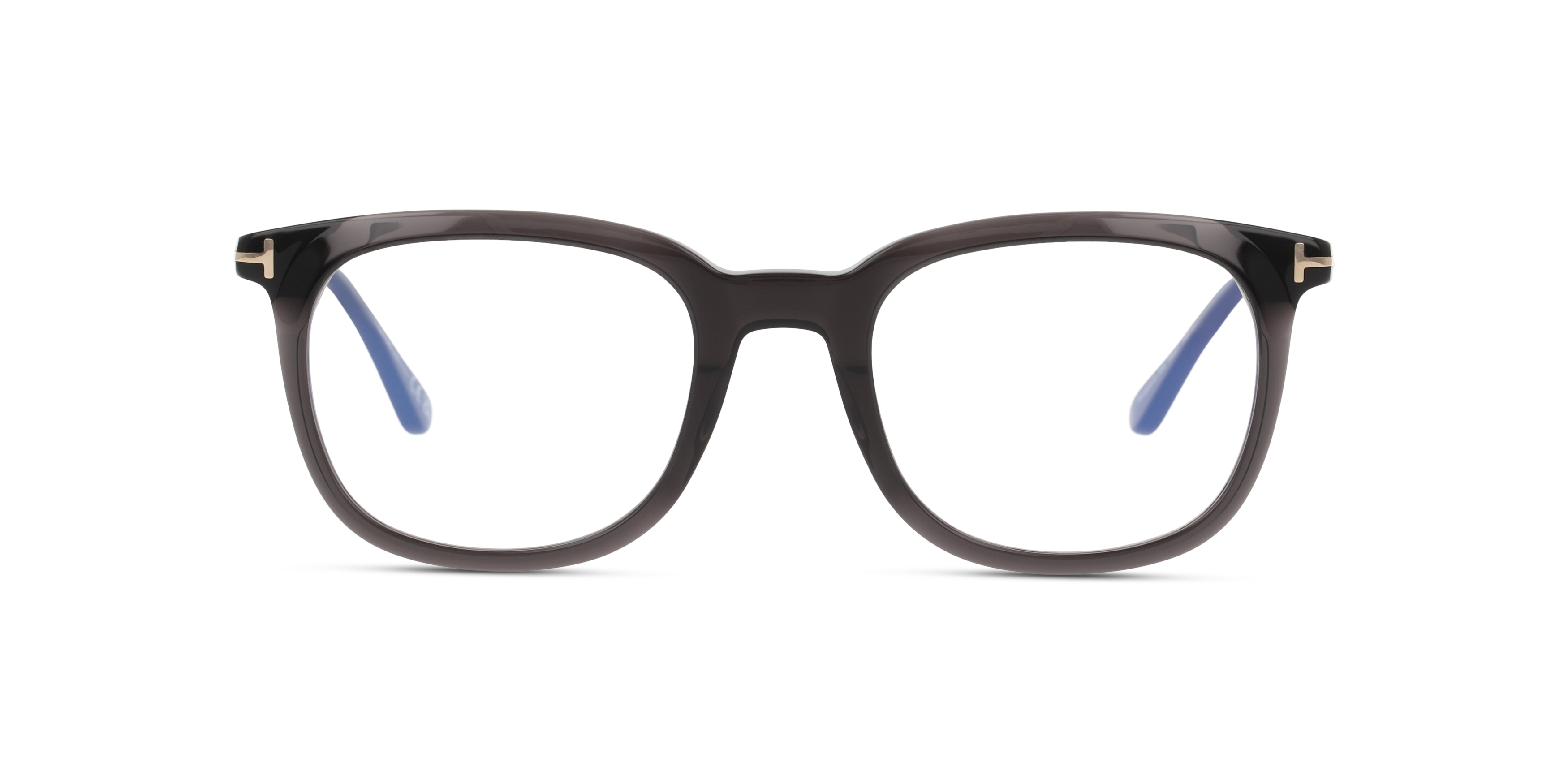 Front Tom Ford FT 5904-B Glasses Transparent / Transparent, Black