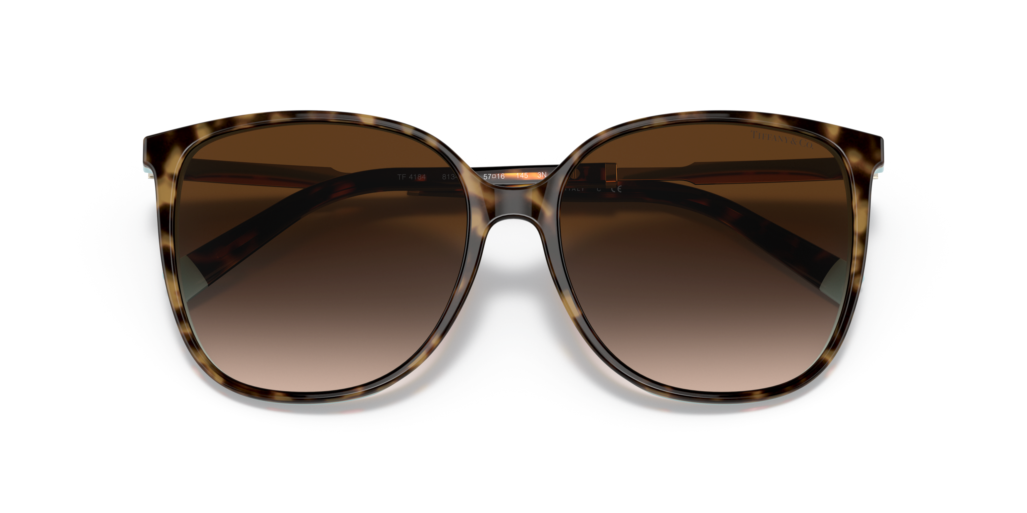 Folded Tiffany & Co TF4184 Sunglasses Brown / Havana