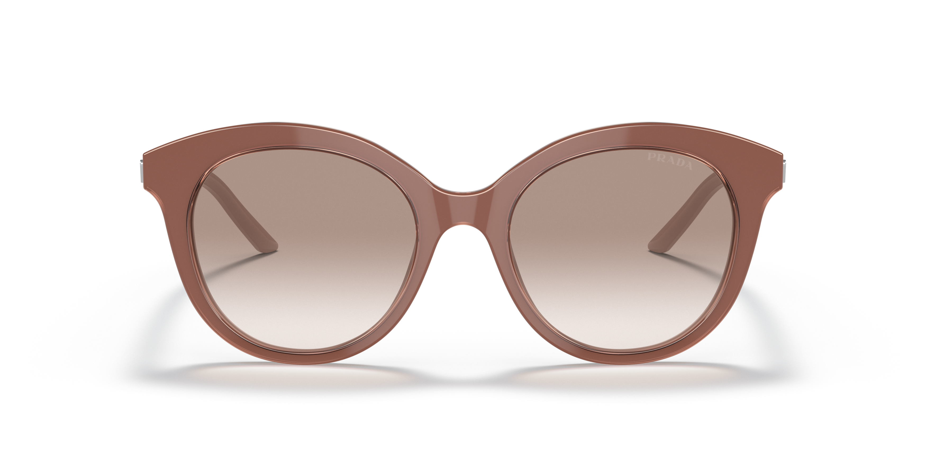 Front Prada PR 02YS (02YS) Sunglasses Brown / Transparent