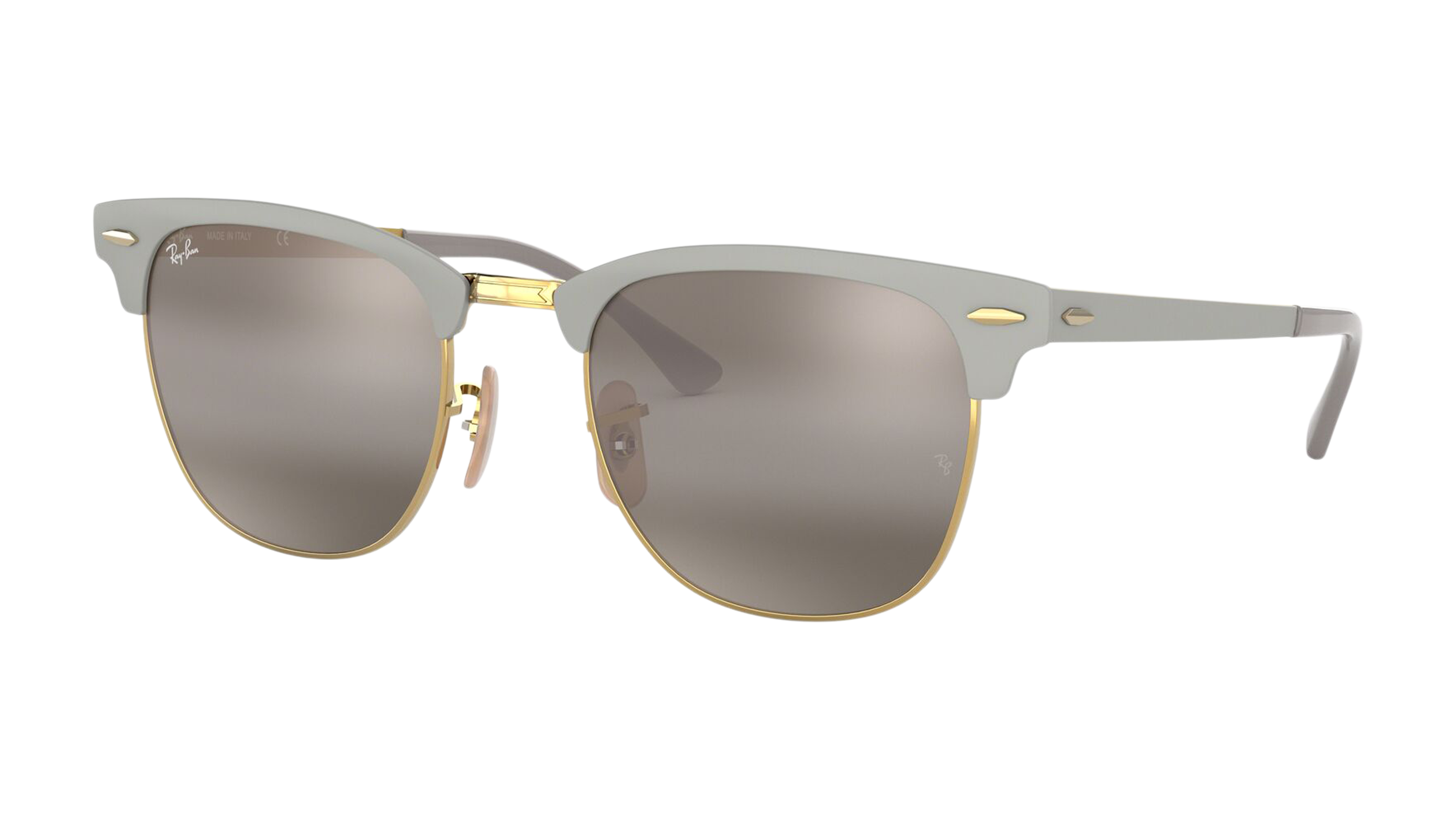 Angle_Left01 Ray-Ban Clubmaster Metal RB3716 9158AH Grijs / Goud
