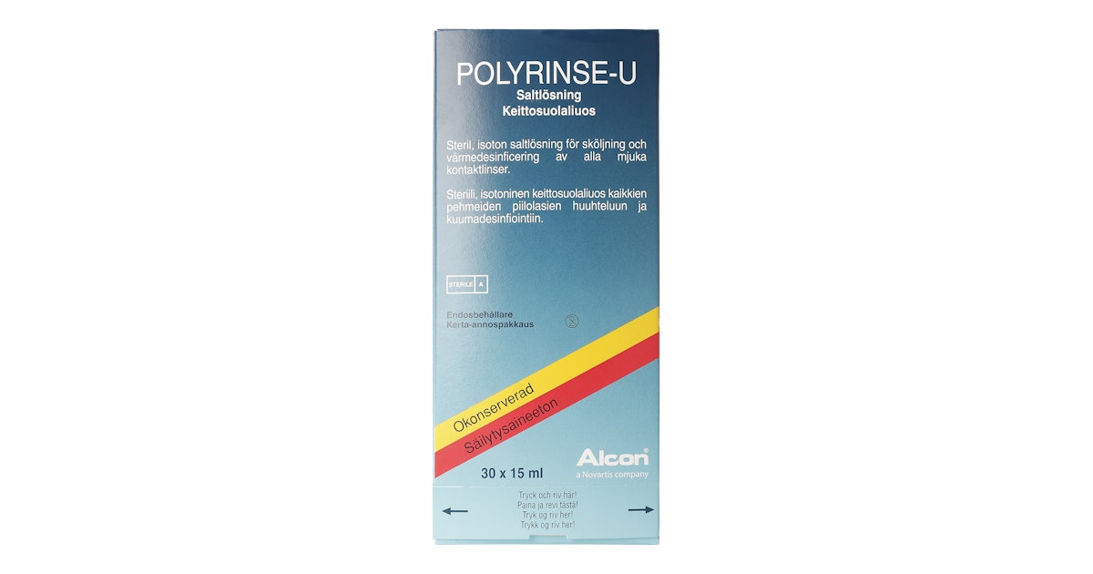 Polyrinse U Kontaktlinsvätska 30x15 ml