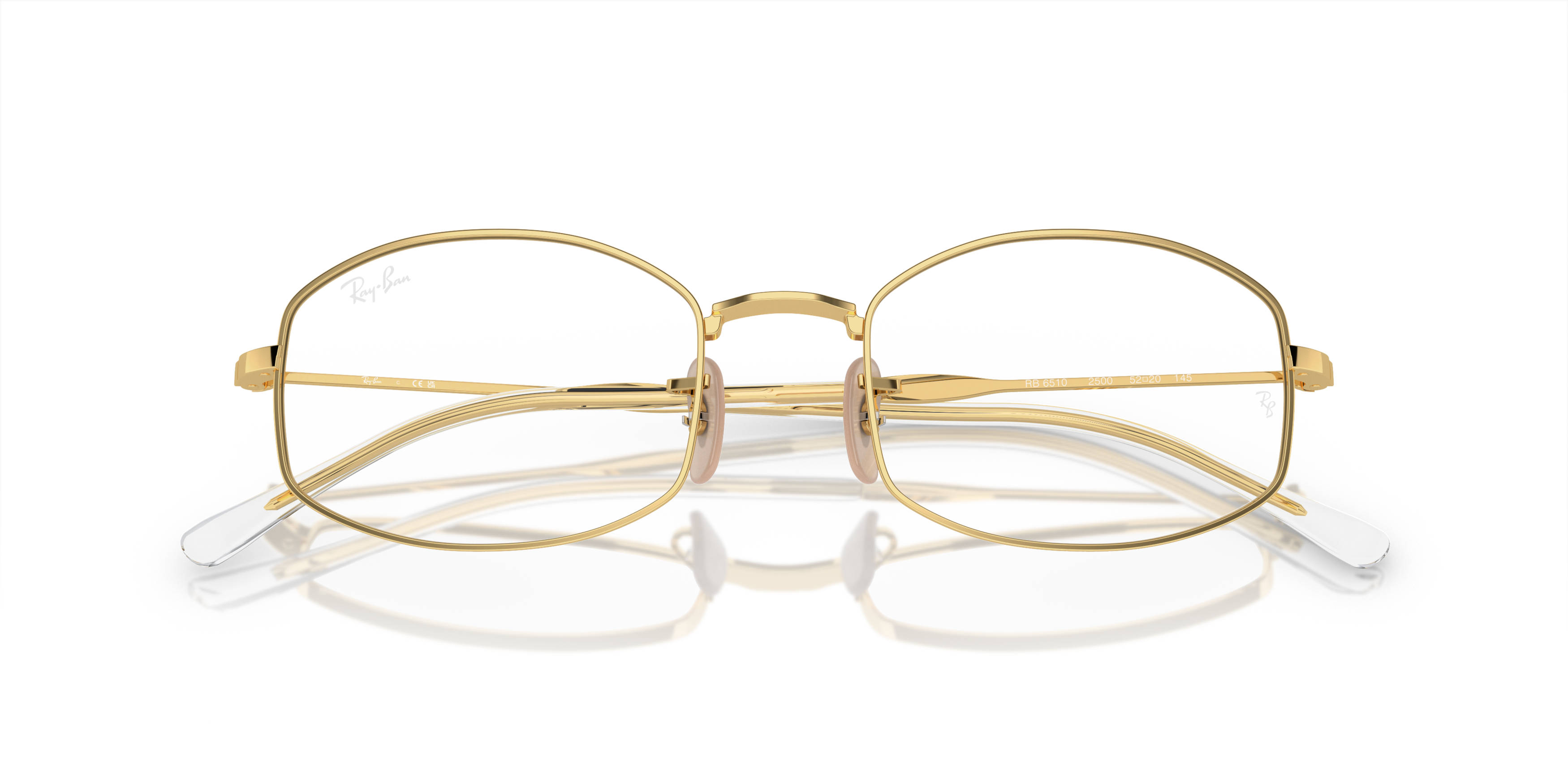 Folded Ray-Ban RX 6510 Glasses Transparent / Gold