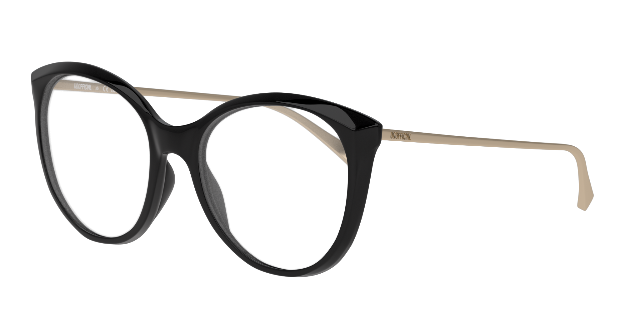Angle_Left01 Unofficial UO2157 Glasses Transparent / Black