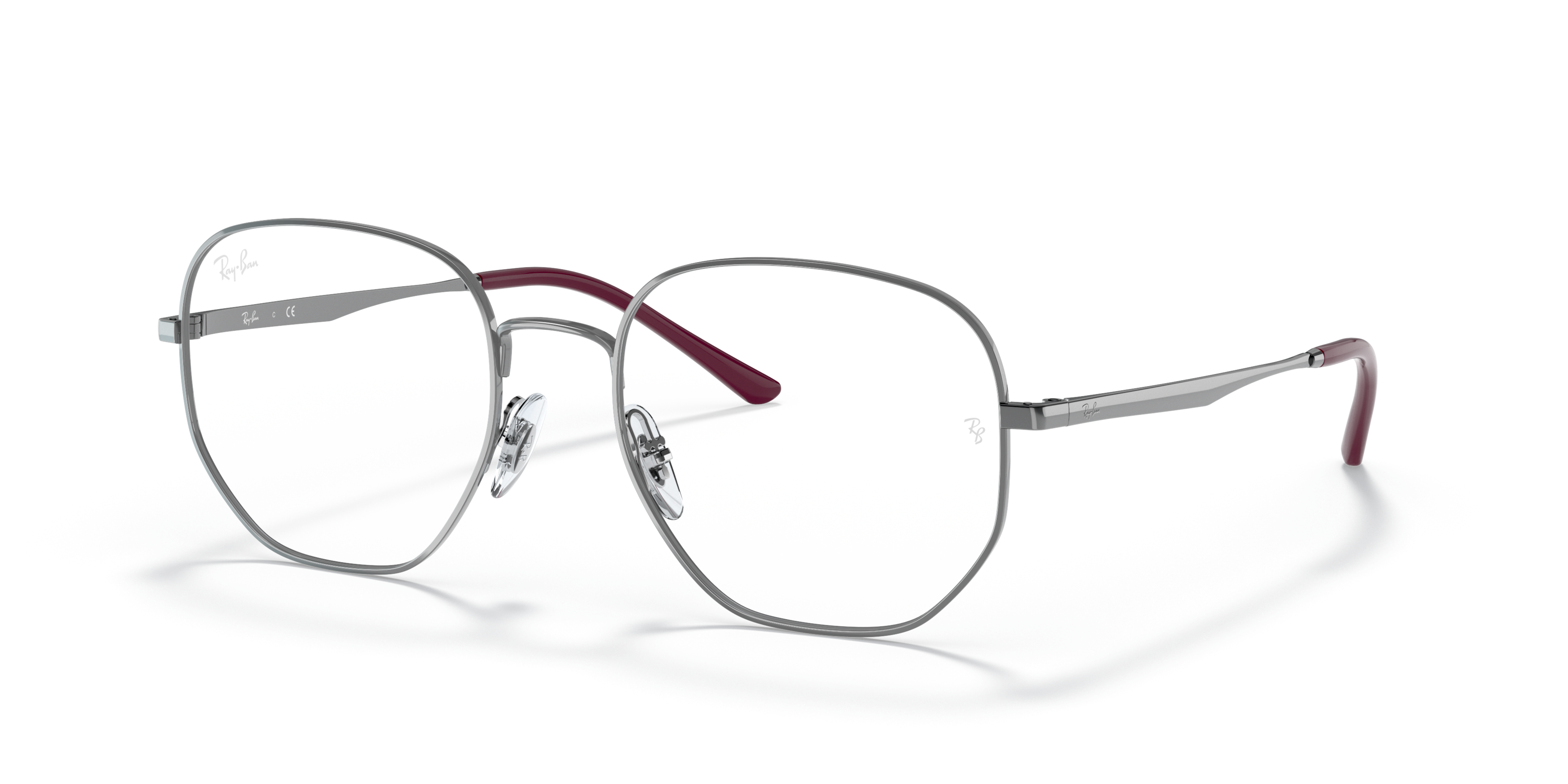 Angle_Left01 Ray-Ban RX 3682V (2502) Glasses Transparent / Grey