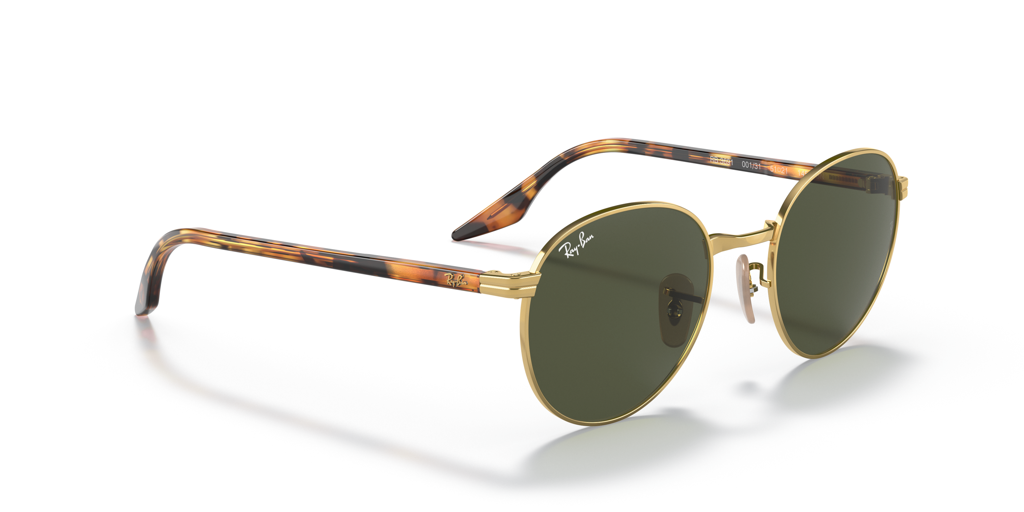 Angle_Right01 Ray-Ban RB3691 001/31 Groen / Goud