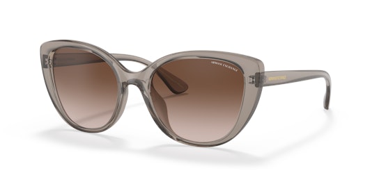 Armani Exchange AX 4111SU Sunglasses Brown / Transparent, Brown