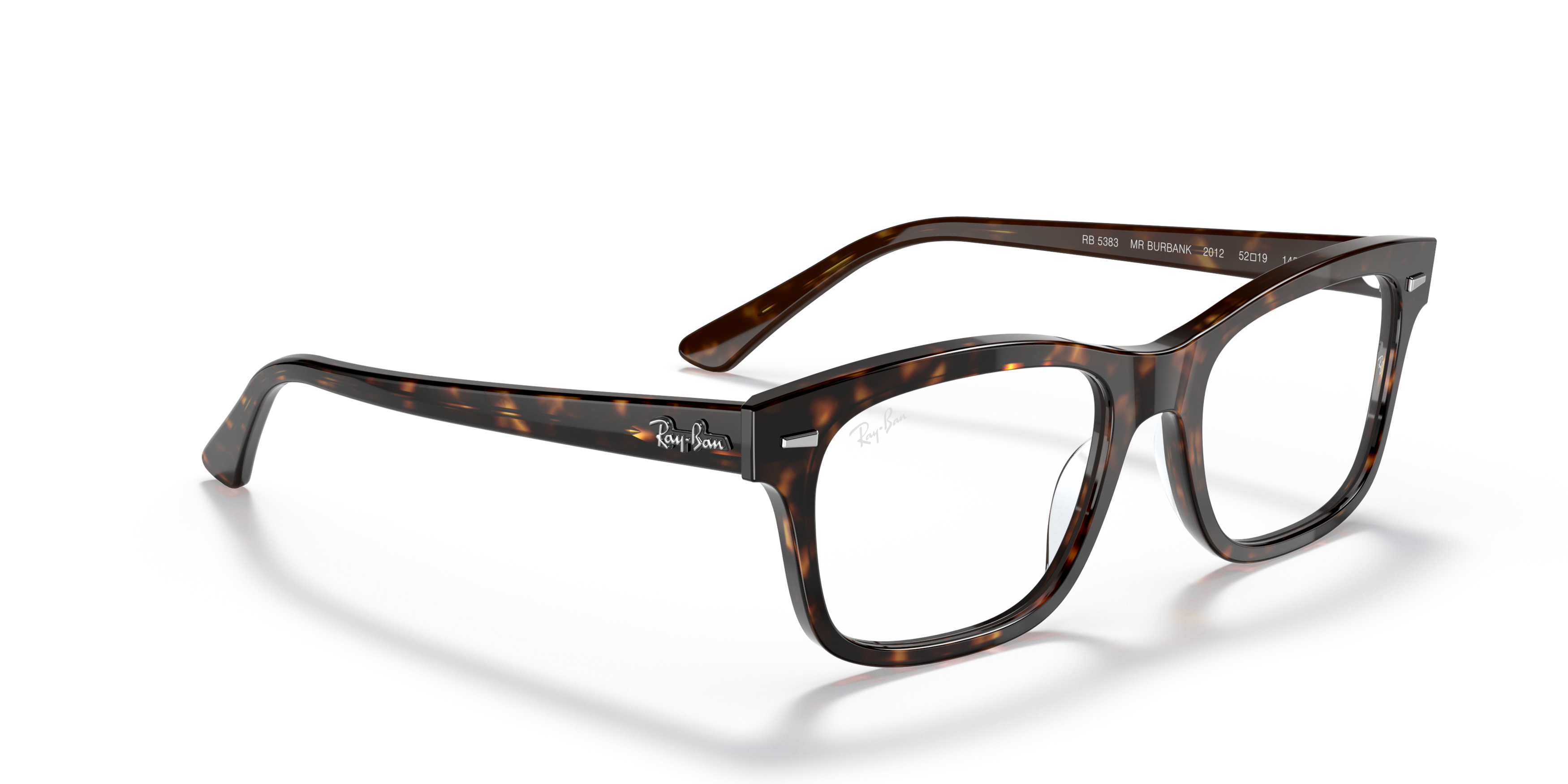 Angle_Right01 Ray-Ban Mr Burbank RX 5383 Glasses Transparent / Tortoise Shell