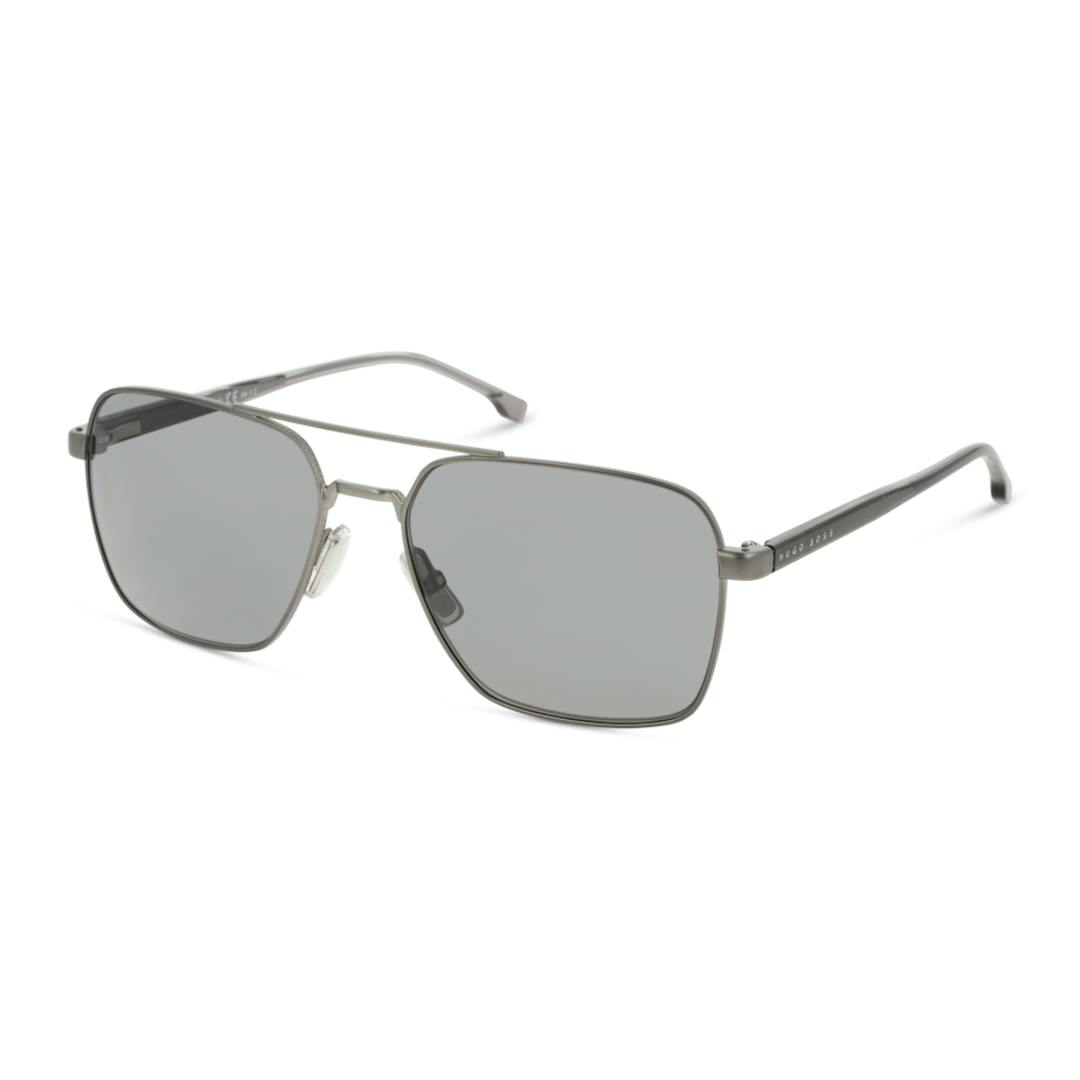 Hugo Boss BOSS 105/S/IT Lunettes de Soleil Homme - Pilote Gris - Verres Polarisés - Possibilité de v