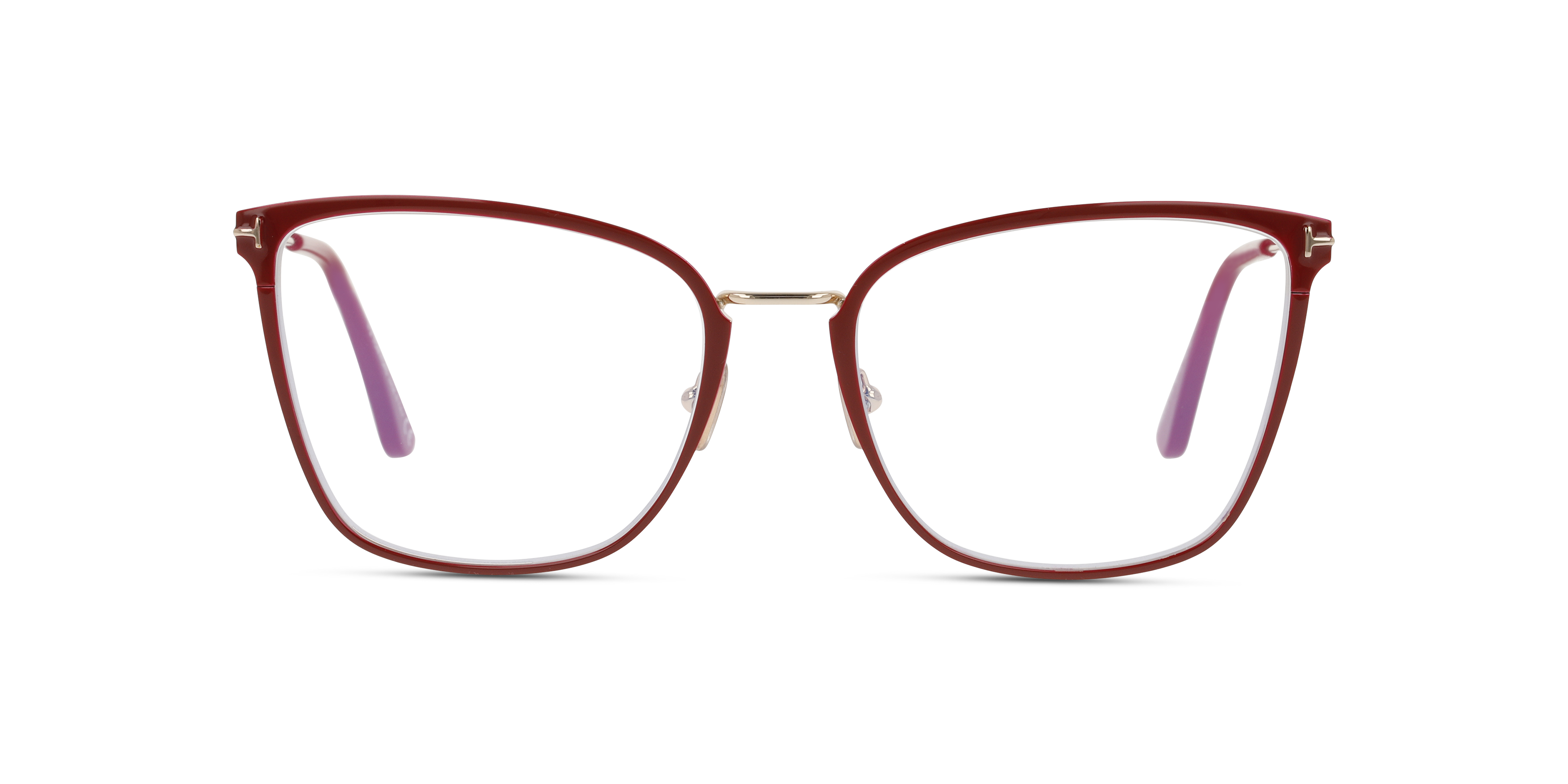 Front Tom Ford FT 5839-B (075) Glasses Transparent / Pink