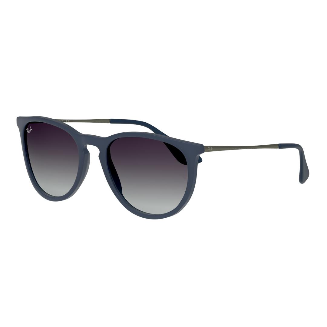 Ray-Ban Erika RB4171 Lunettes de Soleil Homme - Pilote Bleu Gris - Possibilité de verres correcteurs