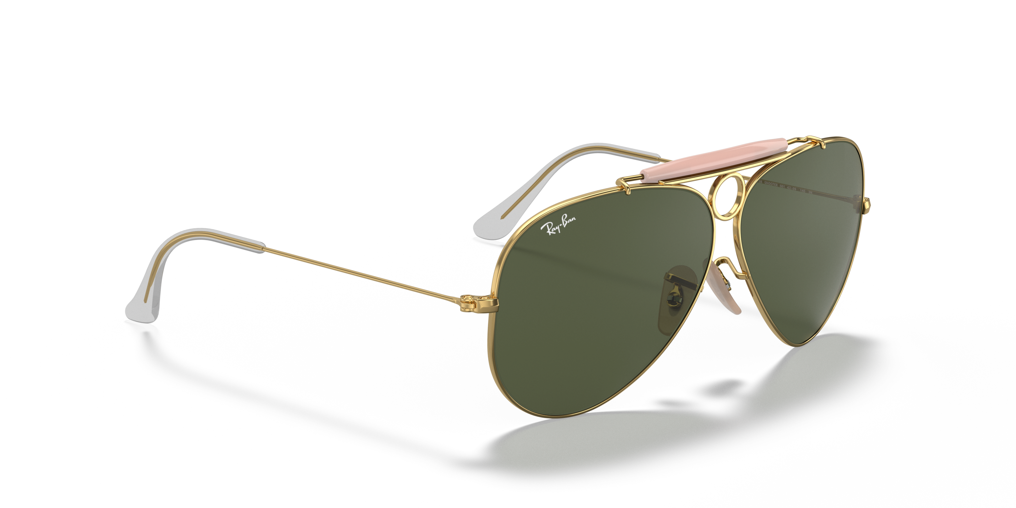 Angle_Right01 Ray-Ban Shooter RB3138 001 Groen / Goud