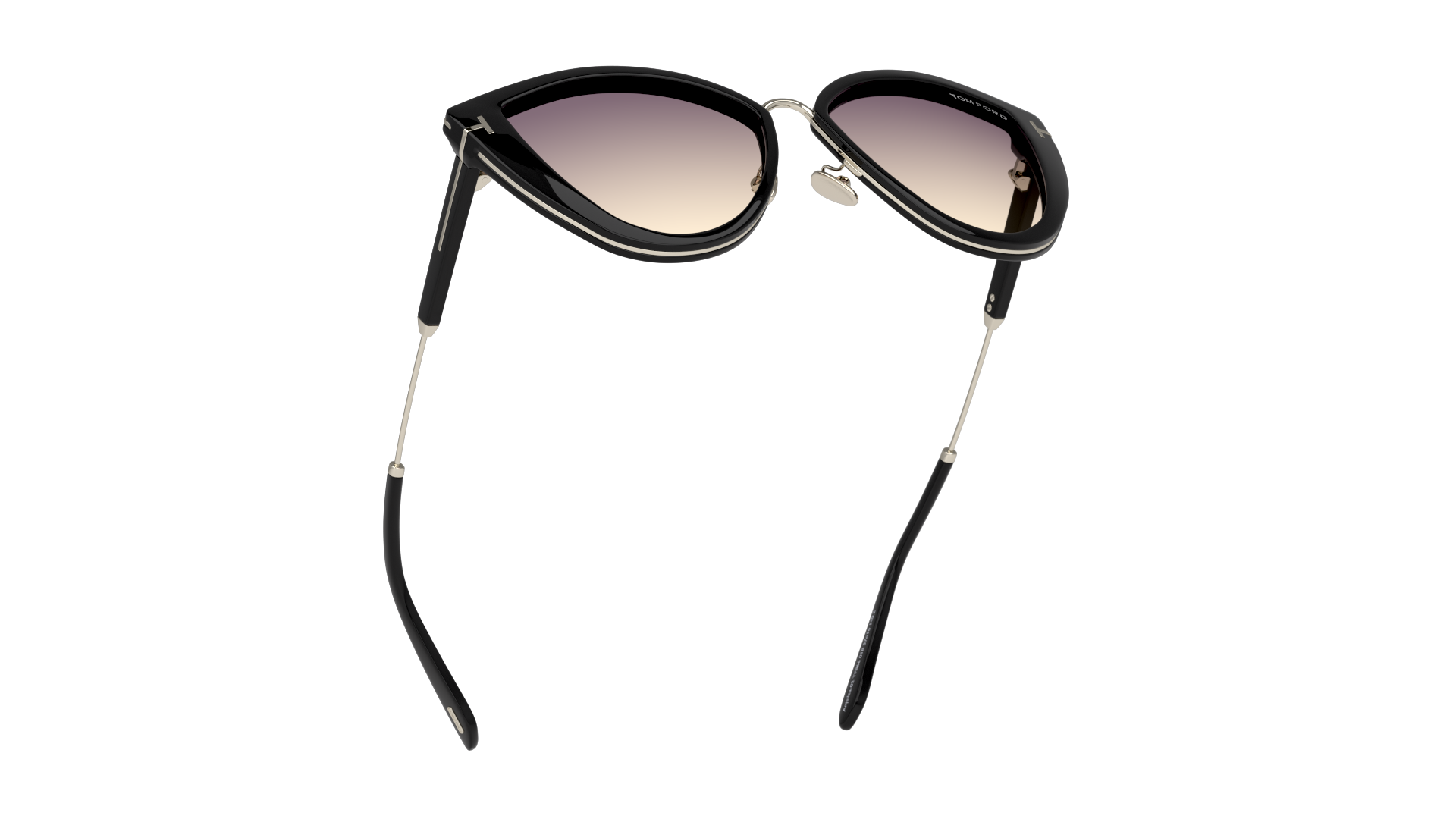 Bottom_Up Tom Ford Anjelica FT0868 (01B) Sunglasses Grey / Black