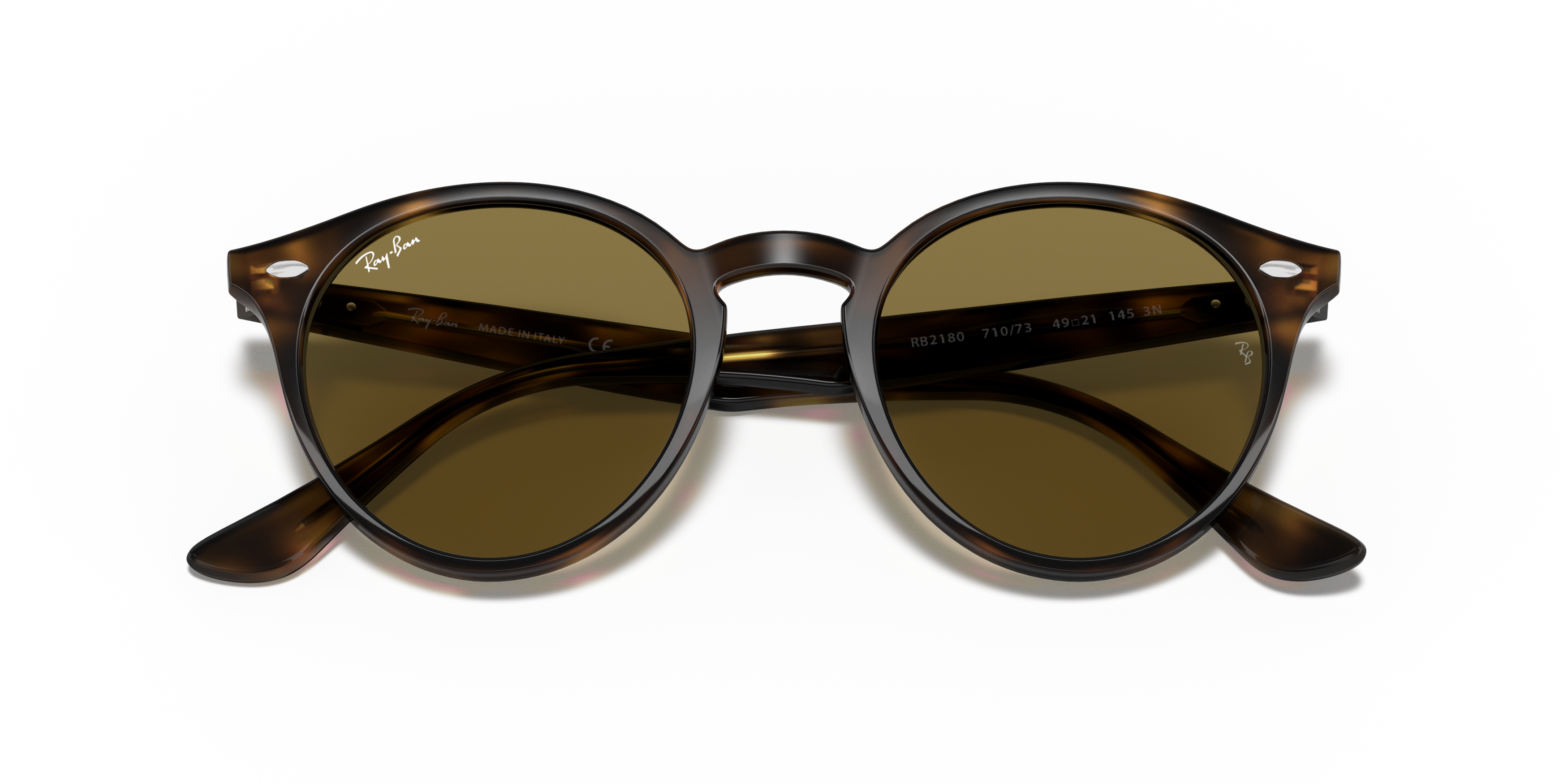 Folded Ray-Ban RB 2180 (710/73) Sunglasses Brown / Tortoise Shell
