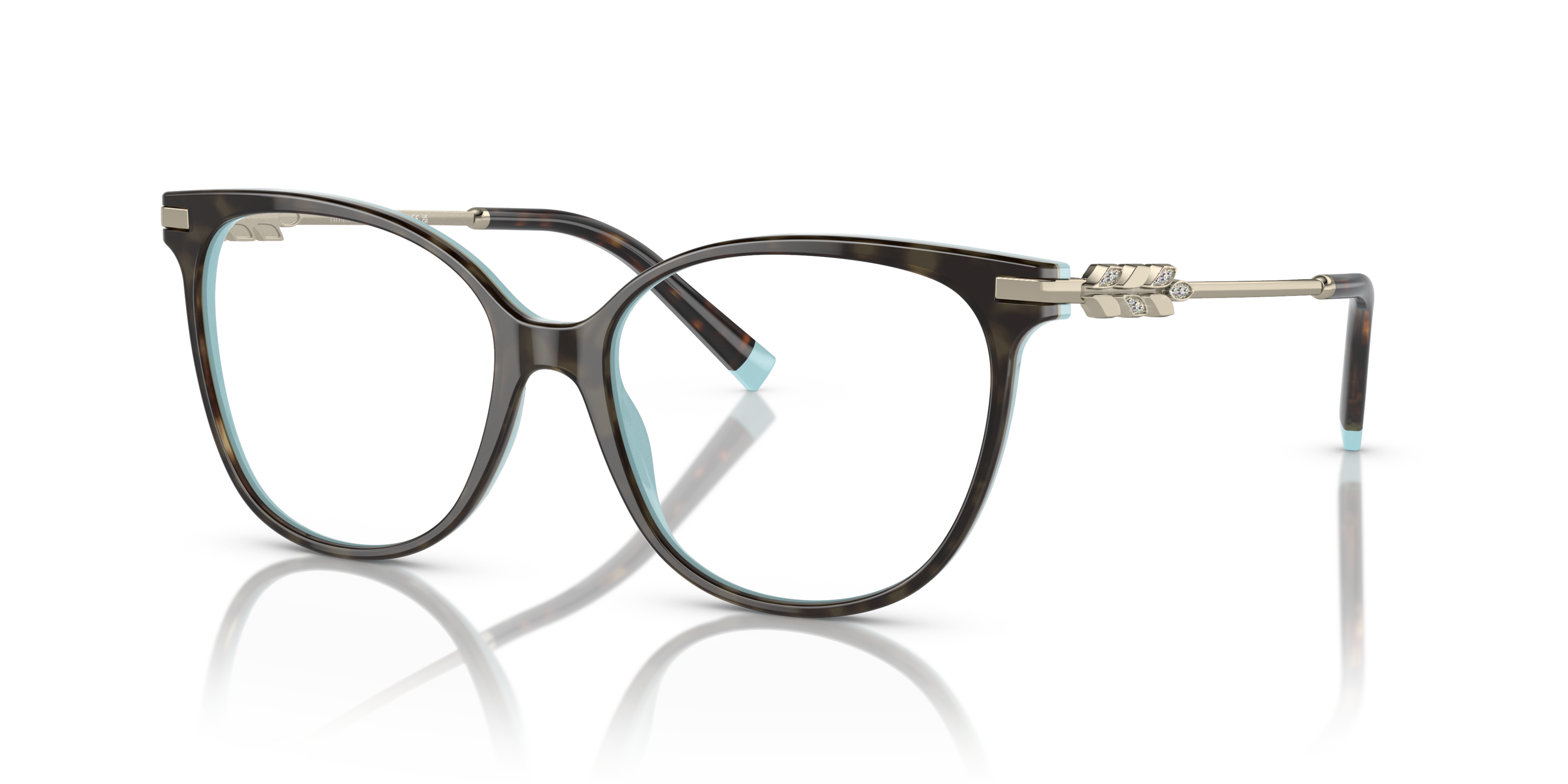 Angle_Left01 Tiffany & Co TF 2220B Glasses Transparent / Havana