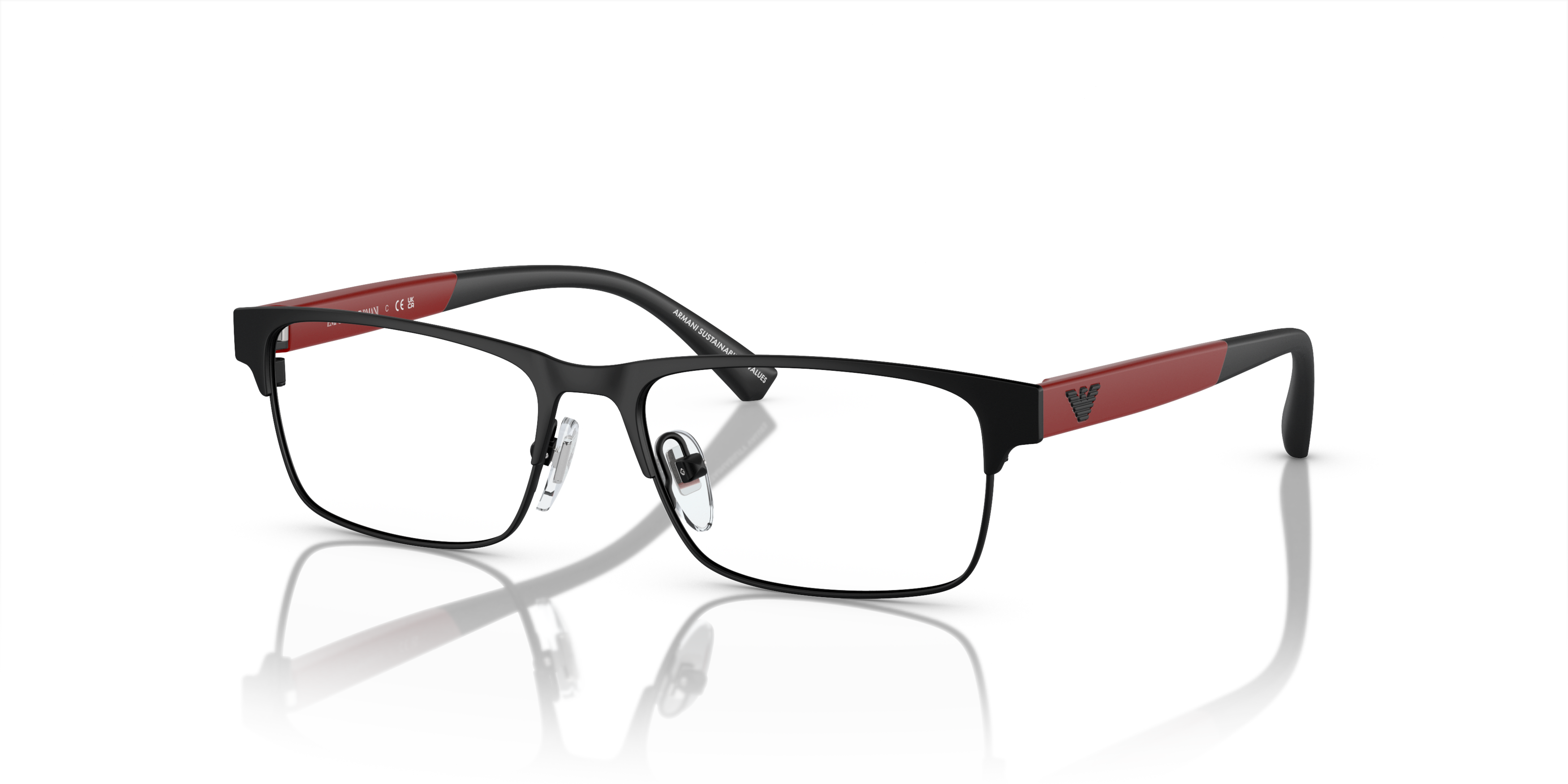 Angle_Left01 Emporio Armani EK 1001 (3001) Children's Glasses Transparent / Black
