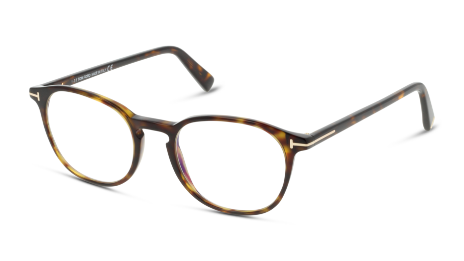 Angle_Left01 Tom Ford FT 5583-B (052) Glasses Transparent / Tortoise Shell