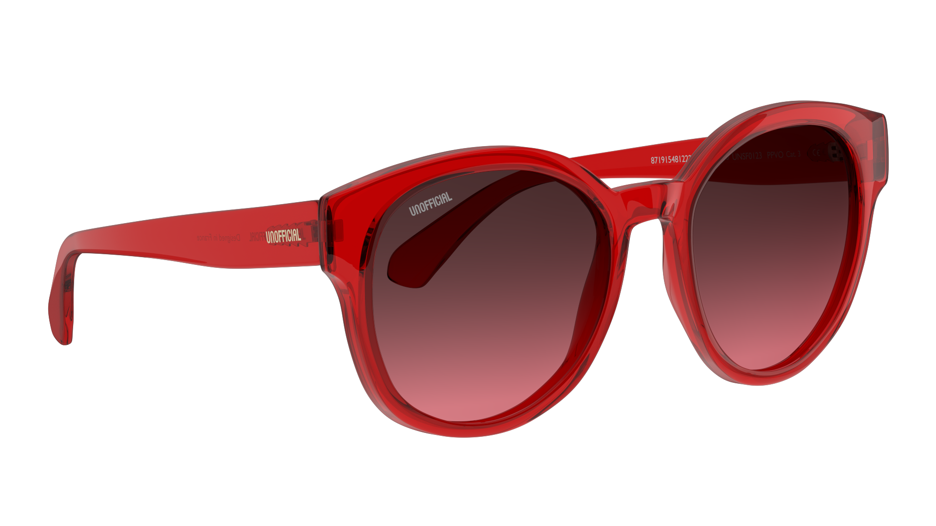 Angle_Right01 Unofficial UNSF0123 (PPV0) Sunglasses Violet / Transparent, Red