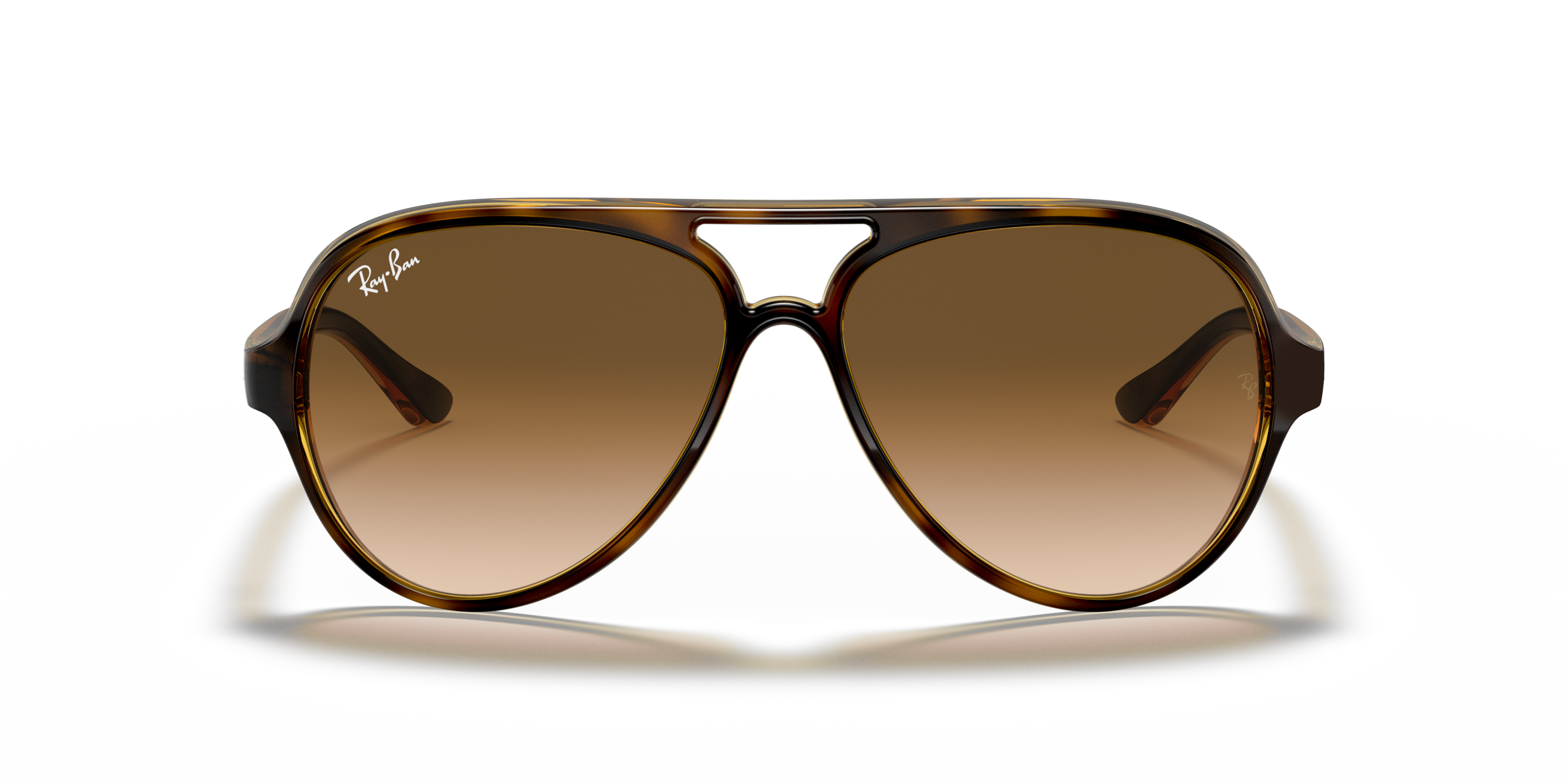 Front Ray-Ban Cats 5000 RB 4125 (710/51) sunglasses Brown / Tortoise Shell