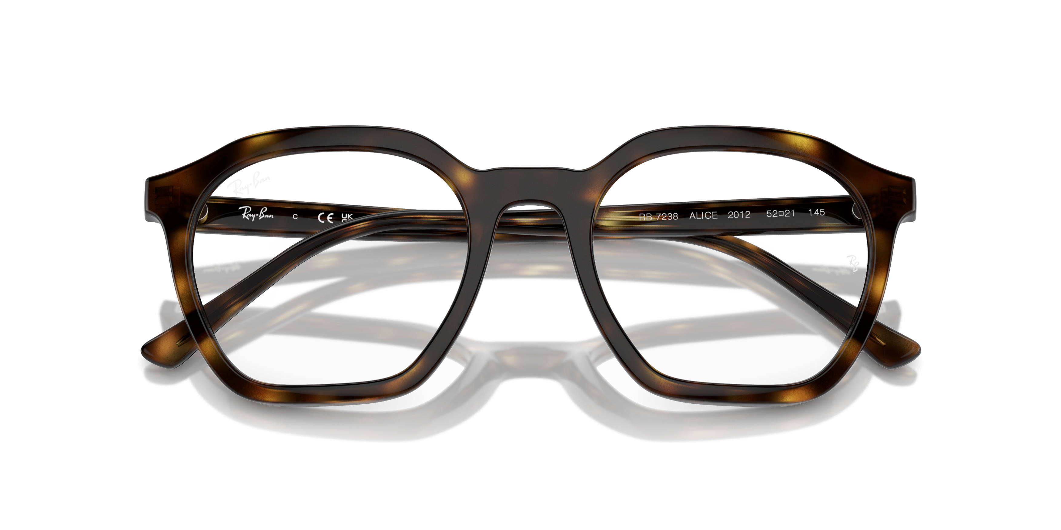 Folded Ray-Ban RX 7238 Glasses Transparent / Black