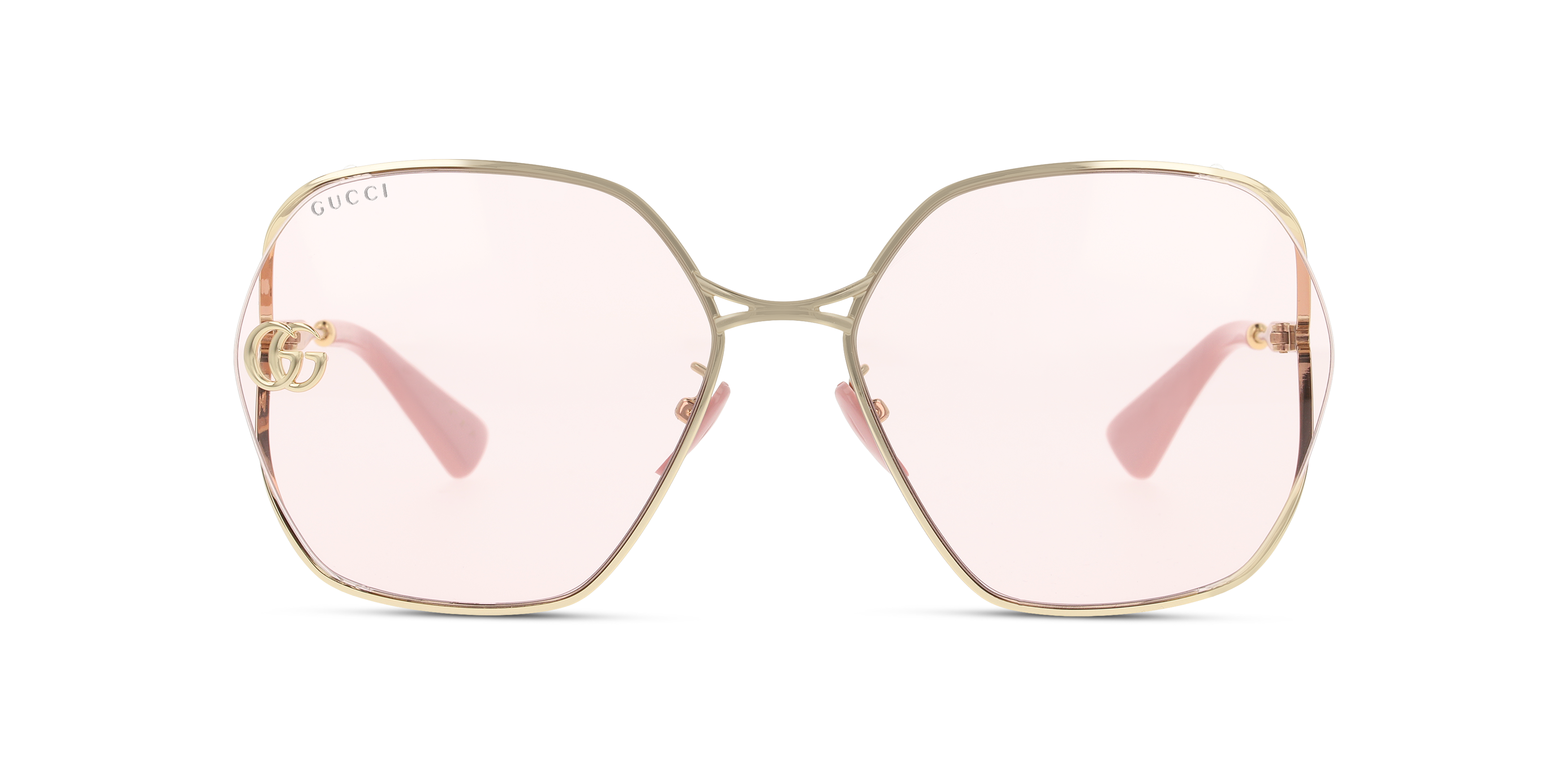 Front Gucci GG 0818SA (003) Sunglasses Pink / Gold