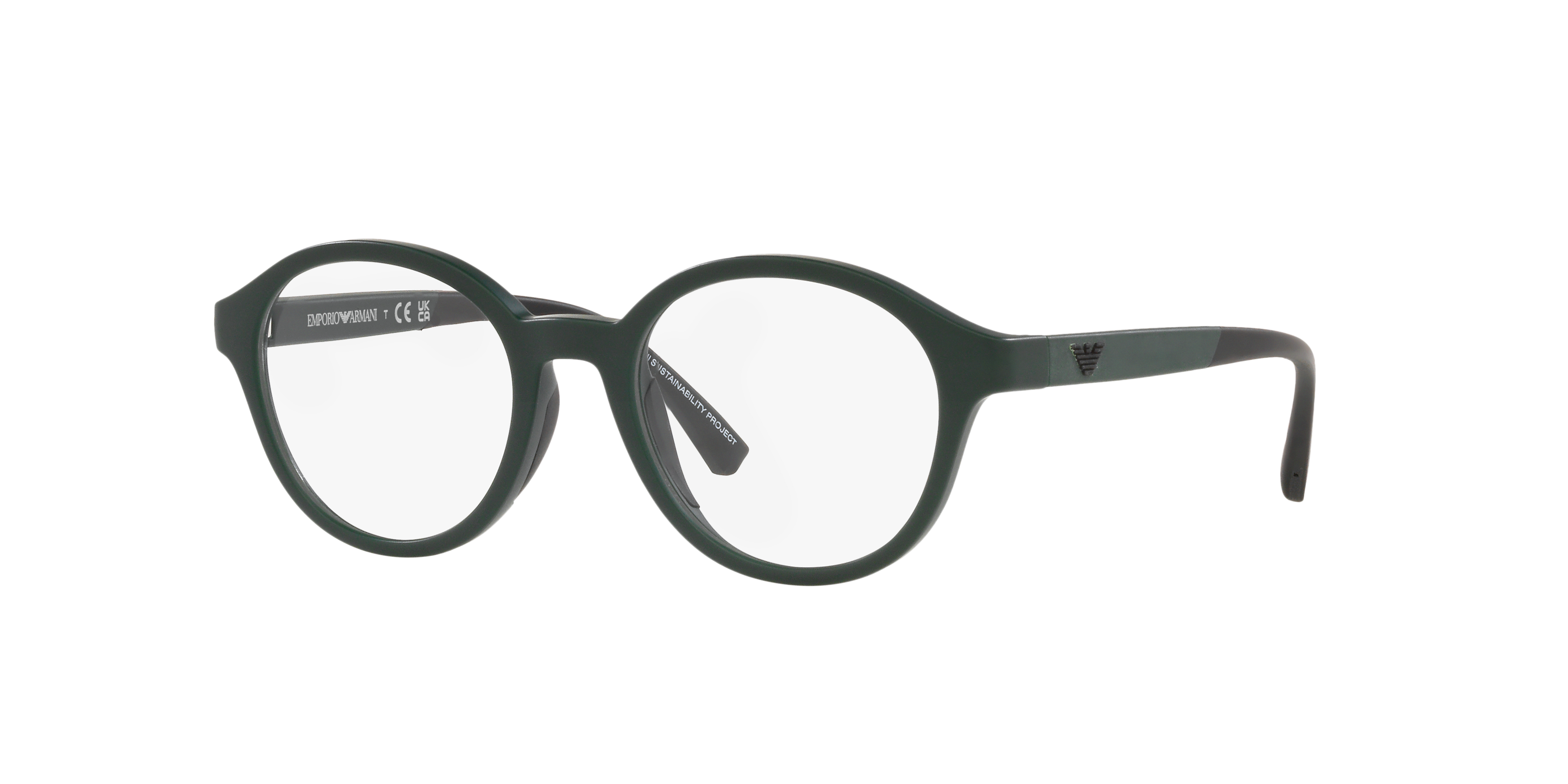 Angle_Left01 Emporio Armani EK 3202 Children's Glasses Transparent / Black