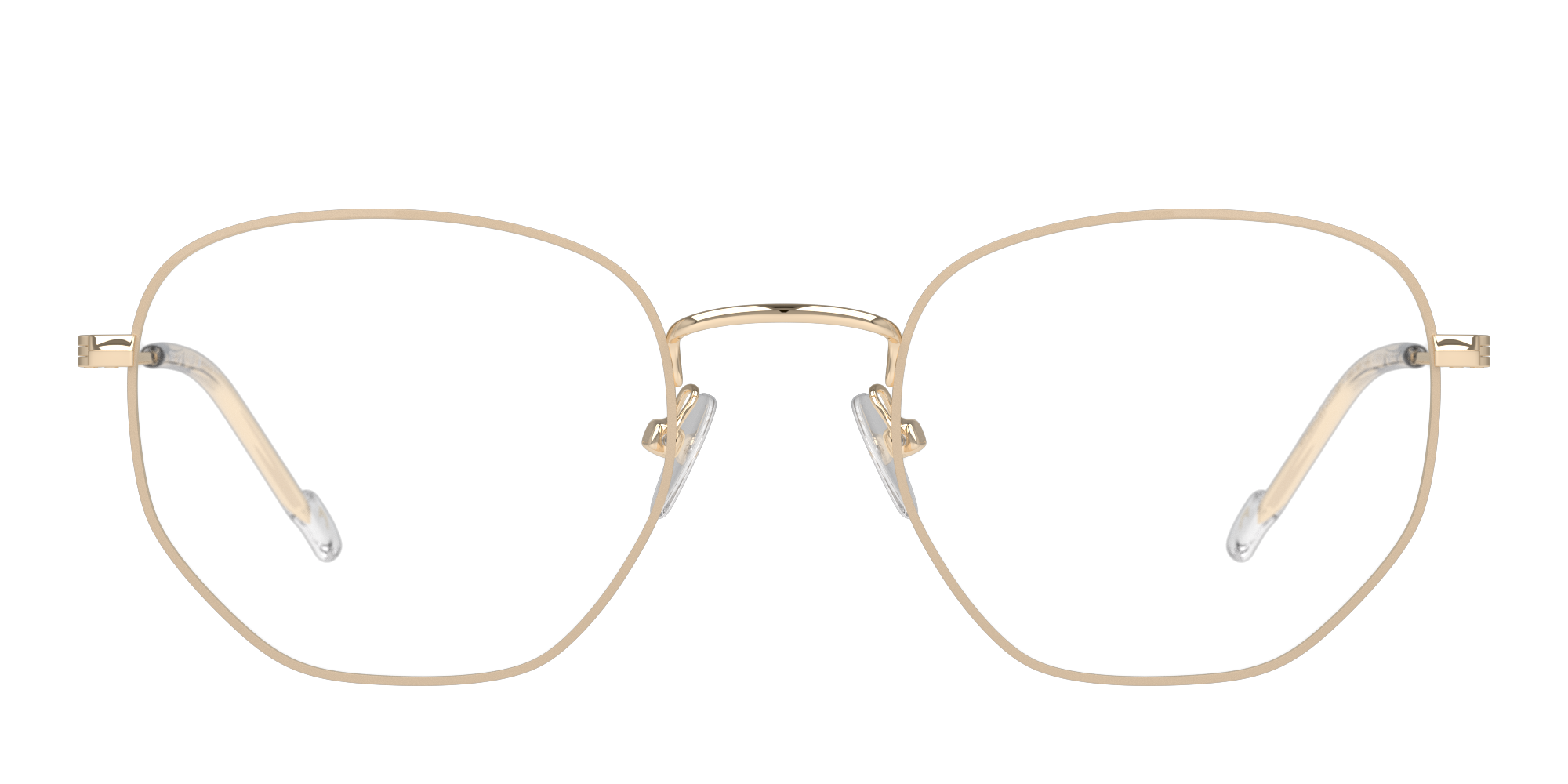 Front Unofficial UNOF0444 (FD00) Glasses Transparent / Beige
