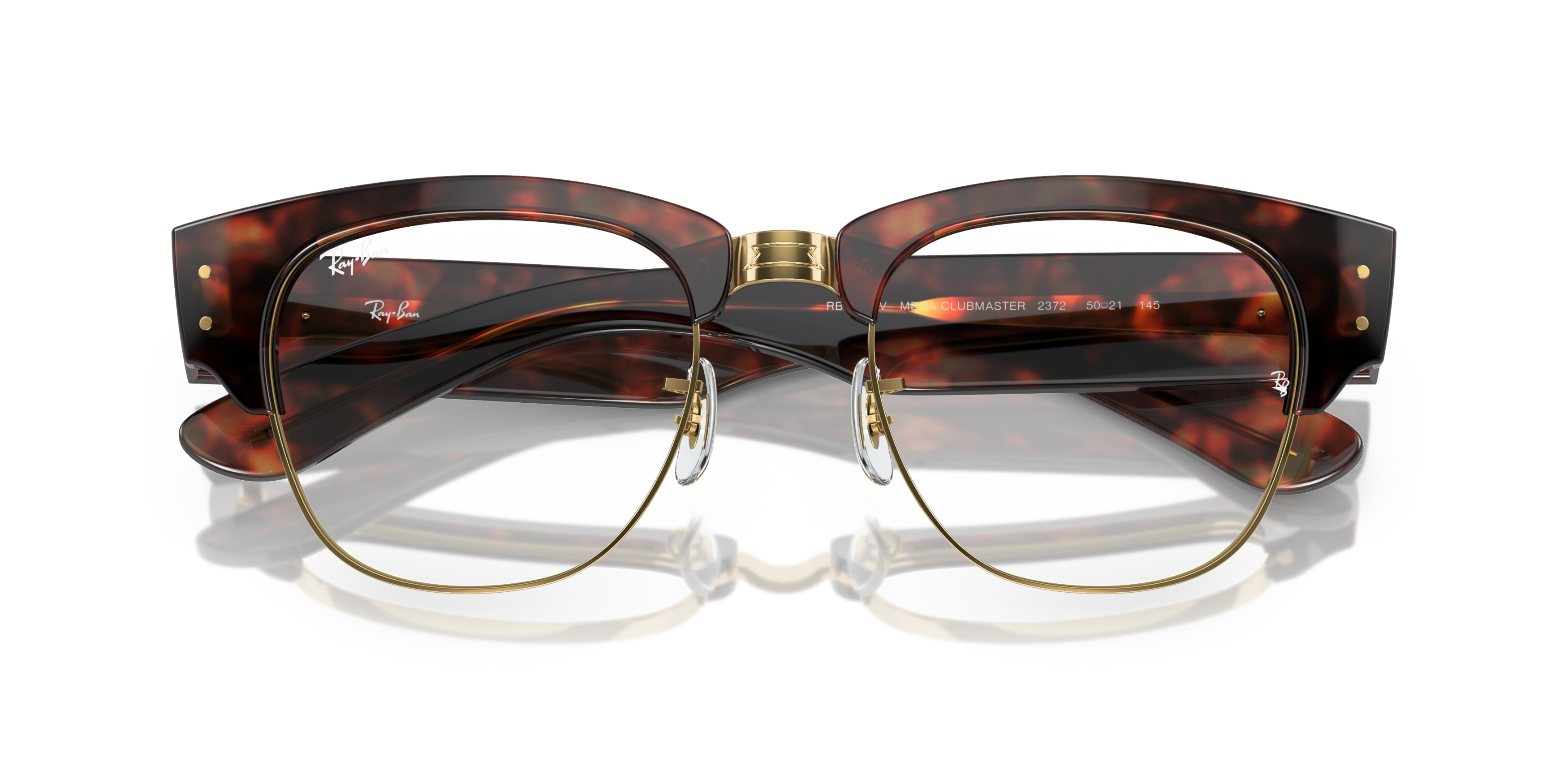 Folded Ray-Ban RX 0316V Glasses Transparent / Black, Gold