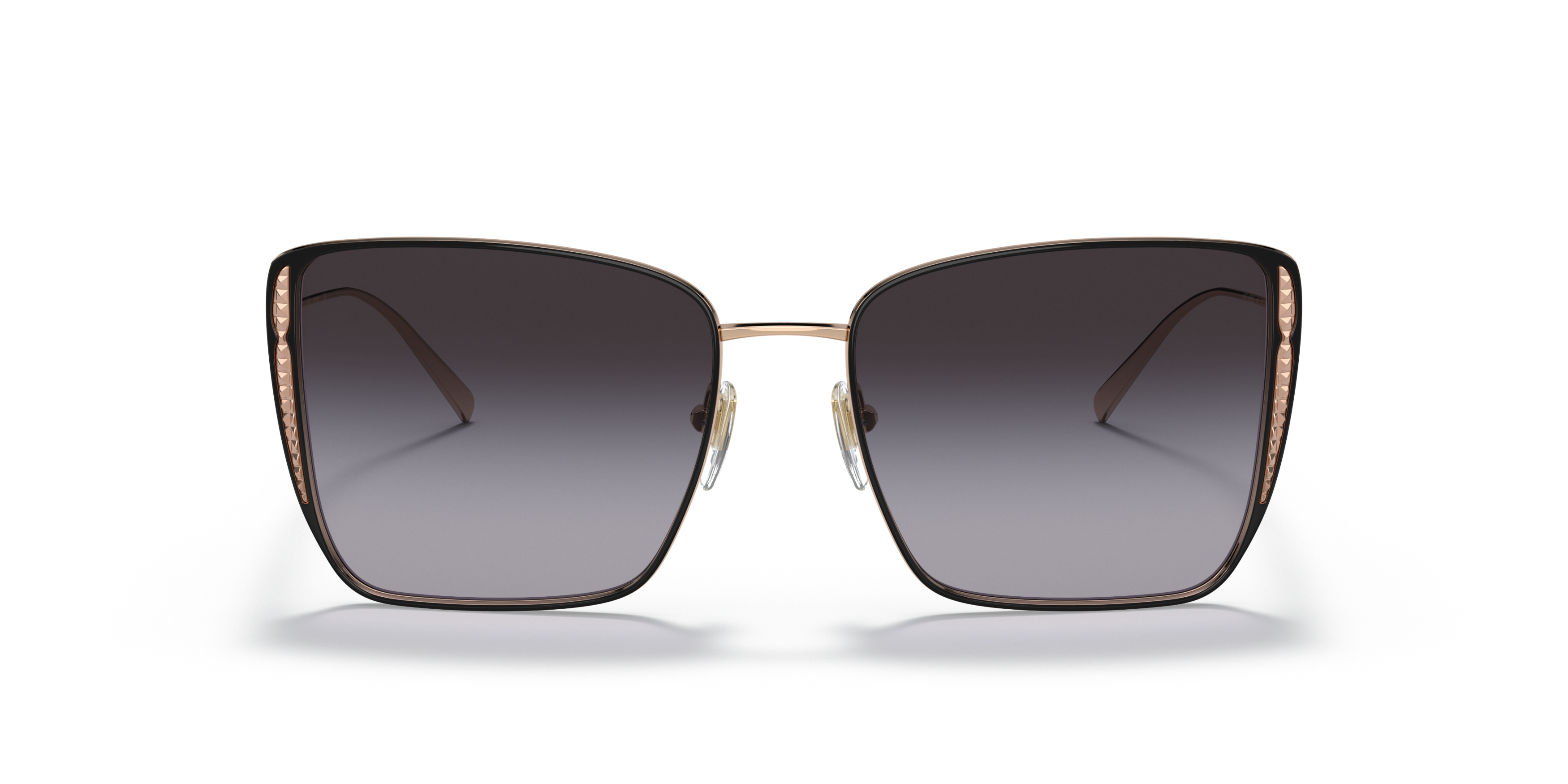 Front Bvlgari BV 6176 (20238G) Sunglasses Grey / Gold, Black
