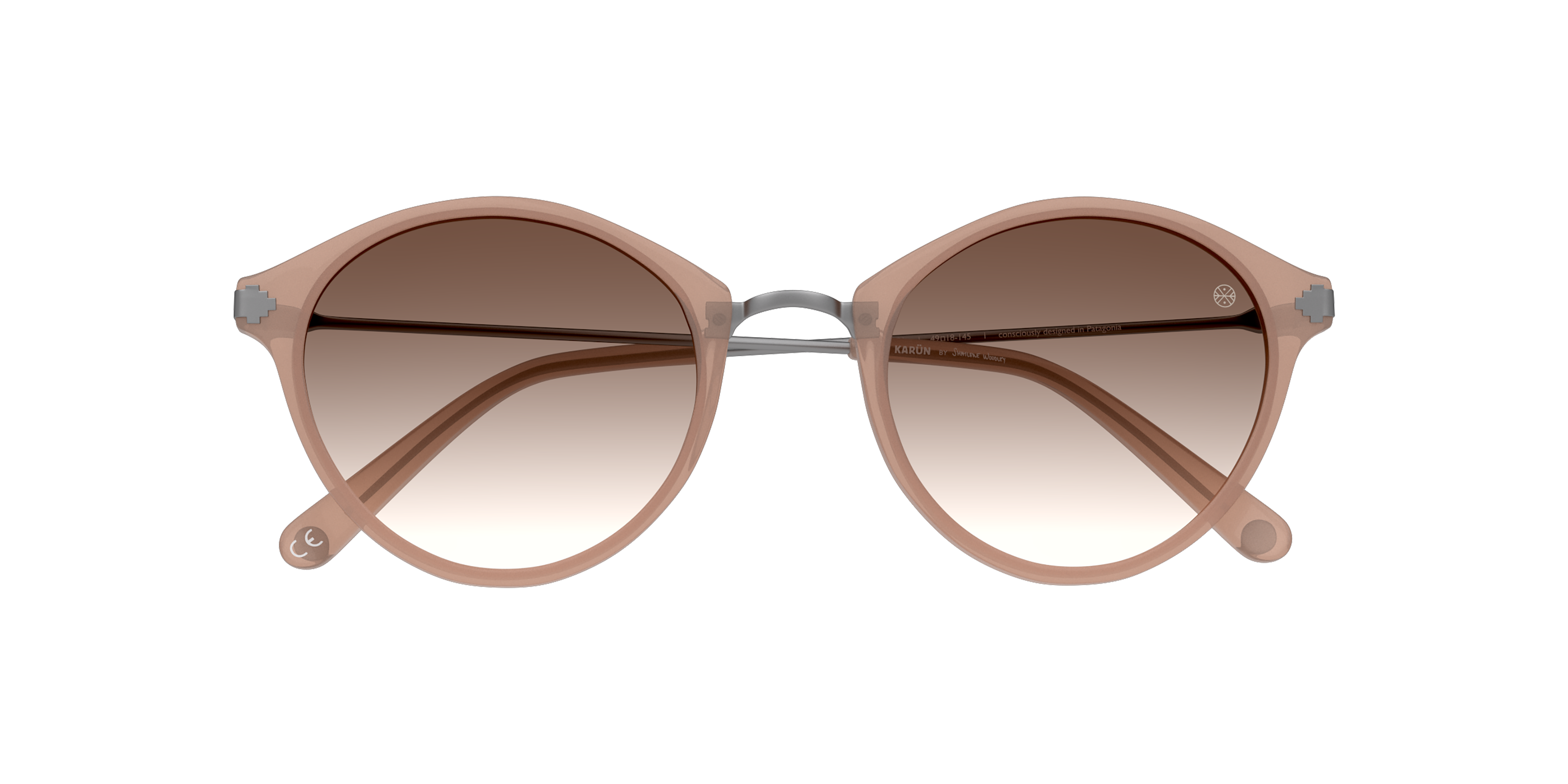 Folded Karun SW FS0081 (Champagne) Sunglasses Brown / Transparent, Pink
