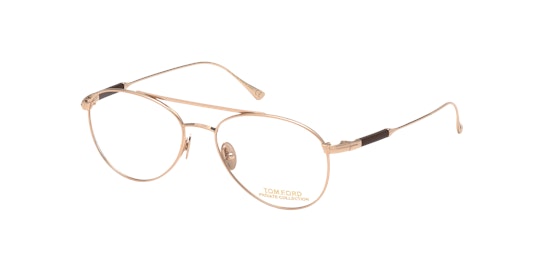 Tom Ford FT5716-P Glasses Transparent / Pink, Gold