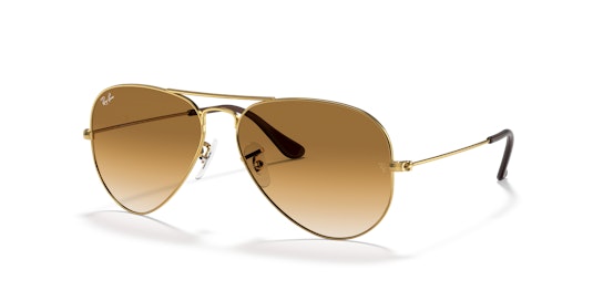 Ray-Ban Aviator Gradient RB 3025 (001/51) Sunglasses (Large) Brown / Gold